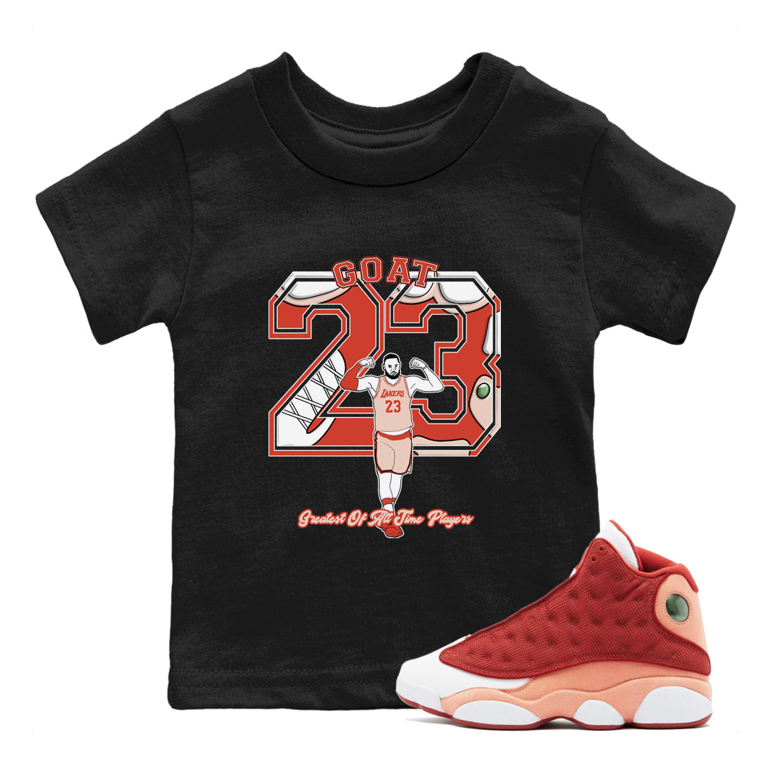 Goat Player snkmatch Tees Kids - Air Jordan 13 Dune Red