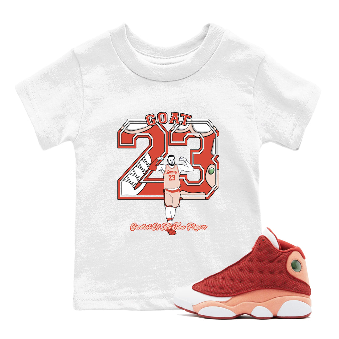Goat Player snkmatch Tees Kids - Air Jordan 13 Dune Red