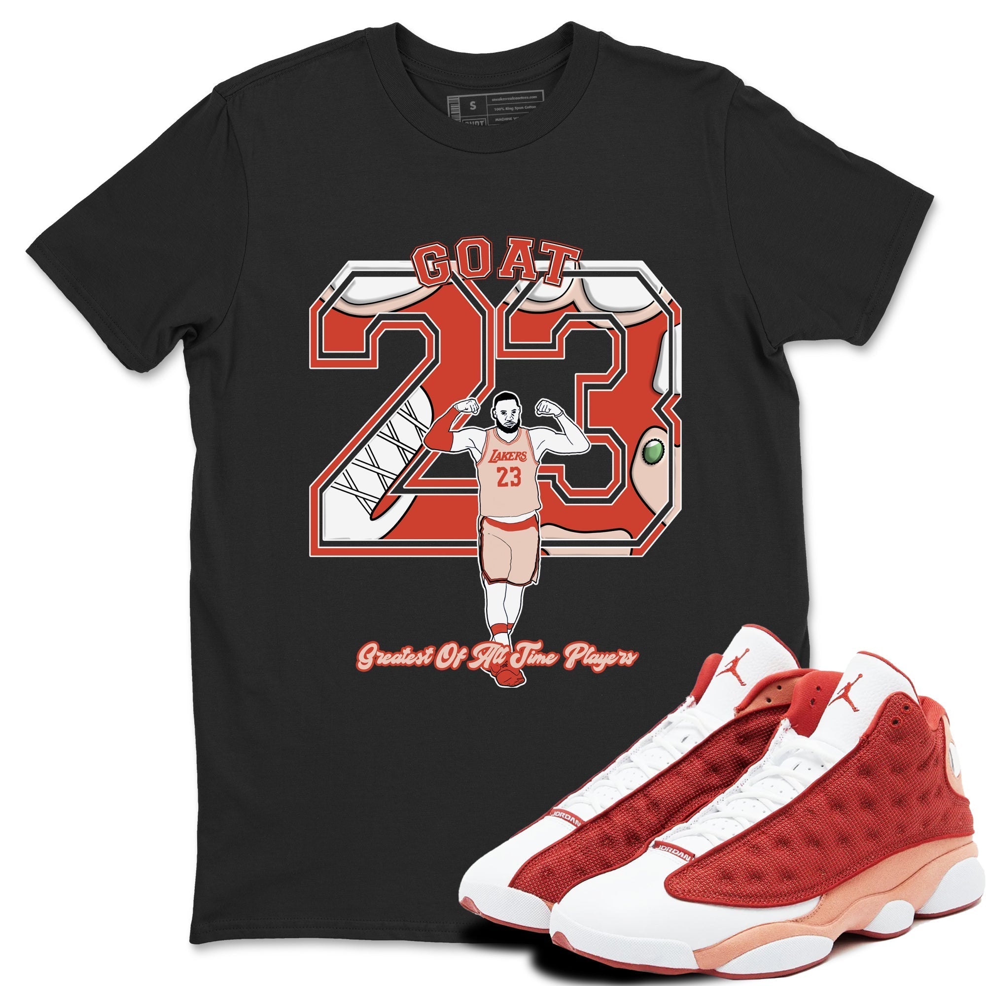 Goat Player snkmatch Tees - Air Jordan 13 Dune Red