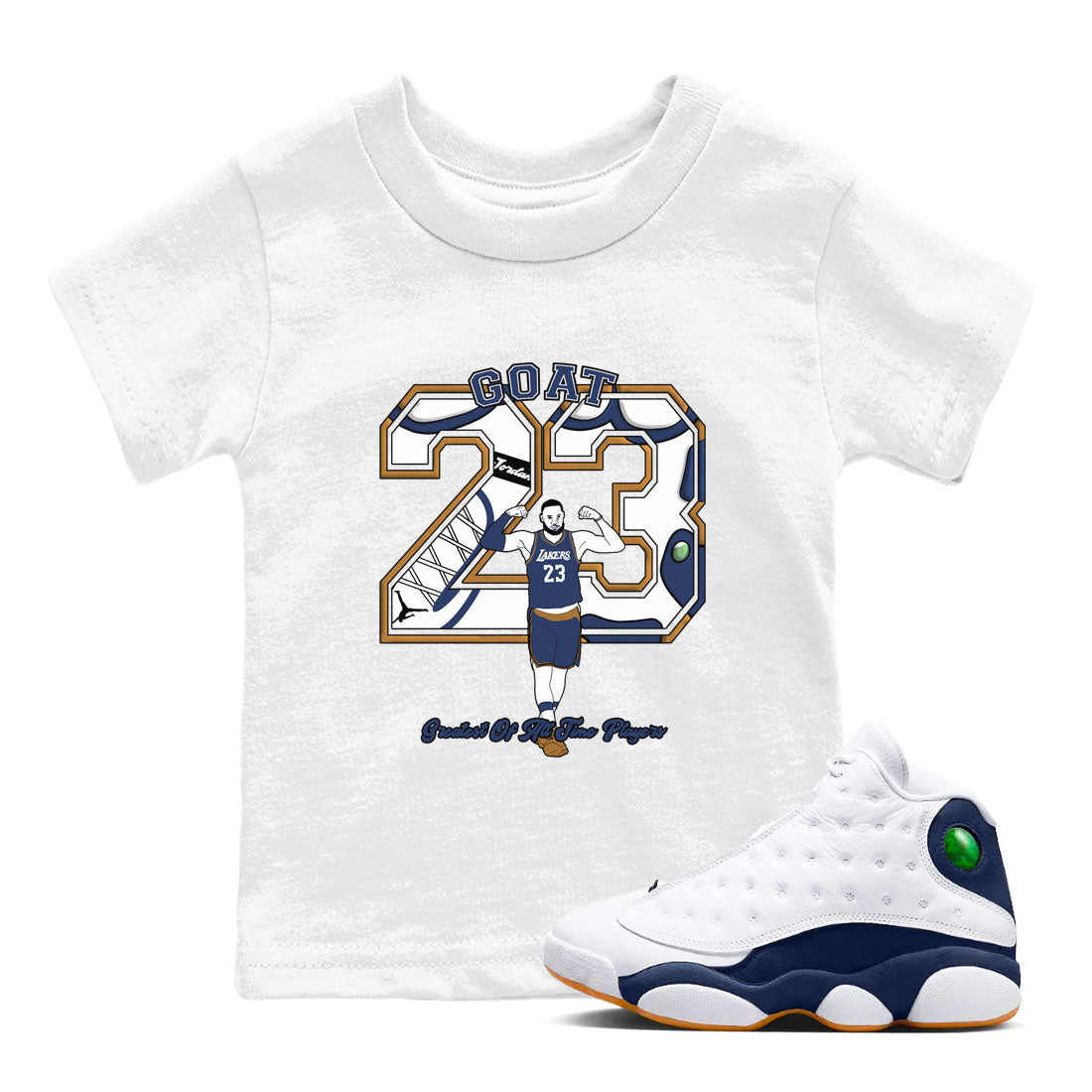 Goat Player snkmatch Tees Kids - Air Jordan 13  Midnight Navy