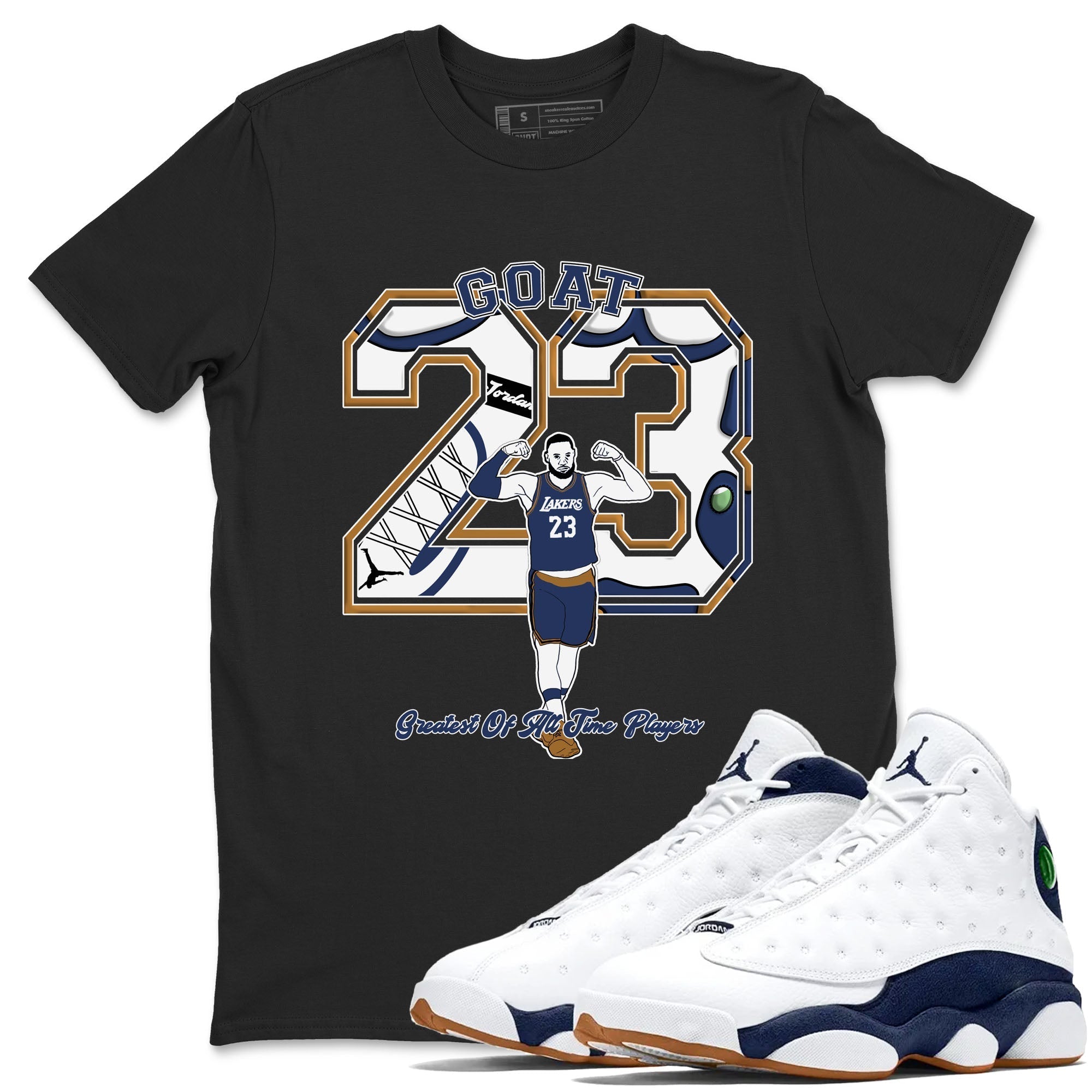 Goat Player snkmatch Tees - Air Jordan 13  Midnight Navy
