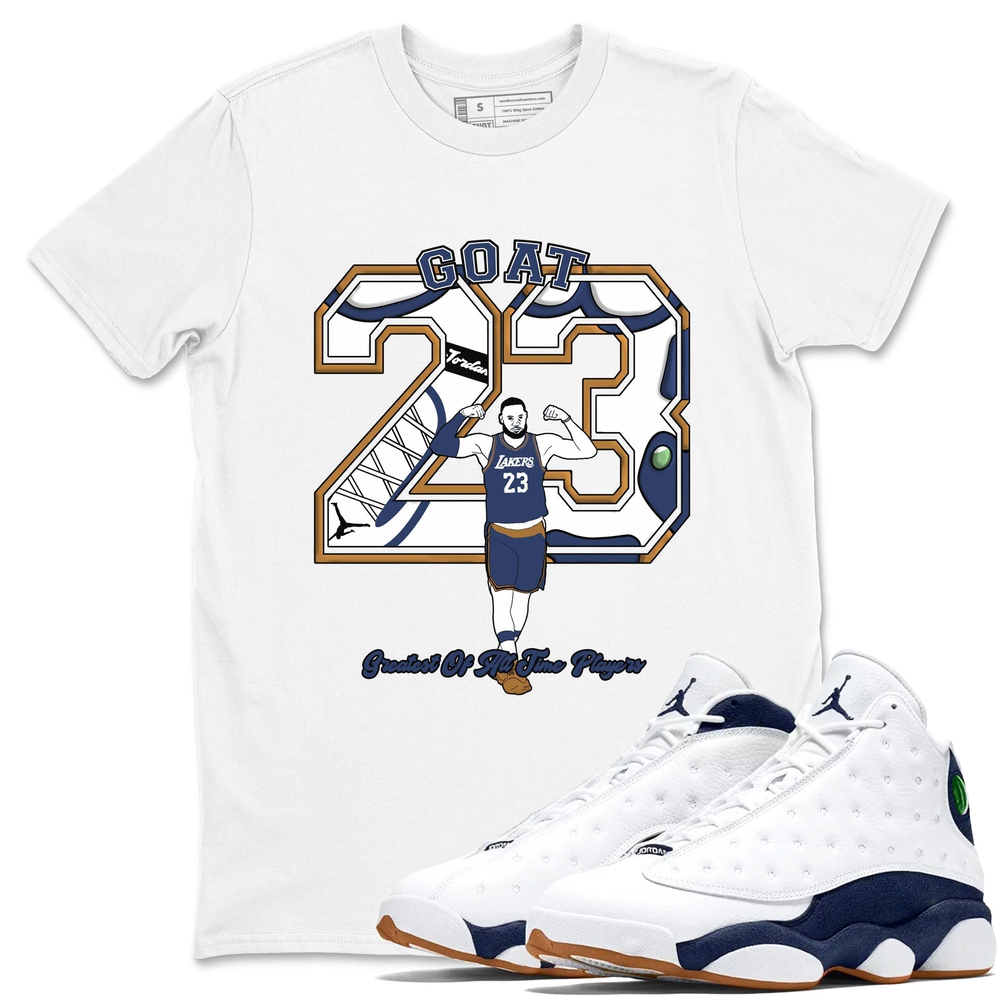 Goat Player snkmatch Tees - Air Jordan 13  Midnight Navy
