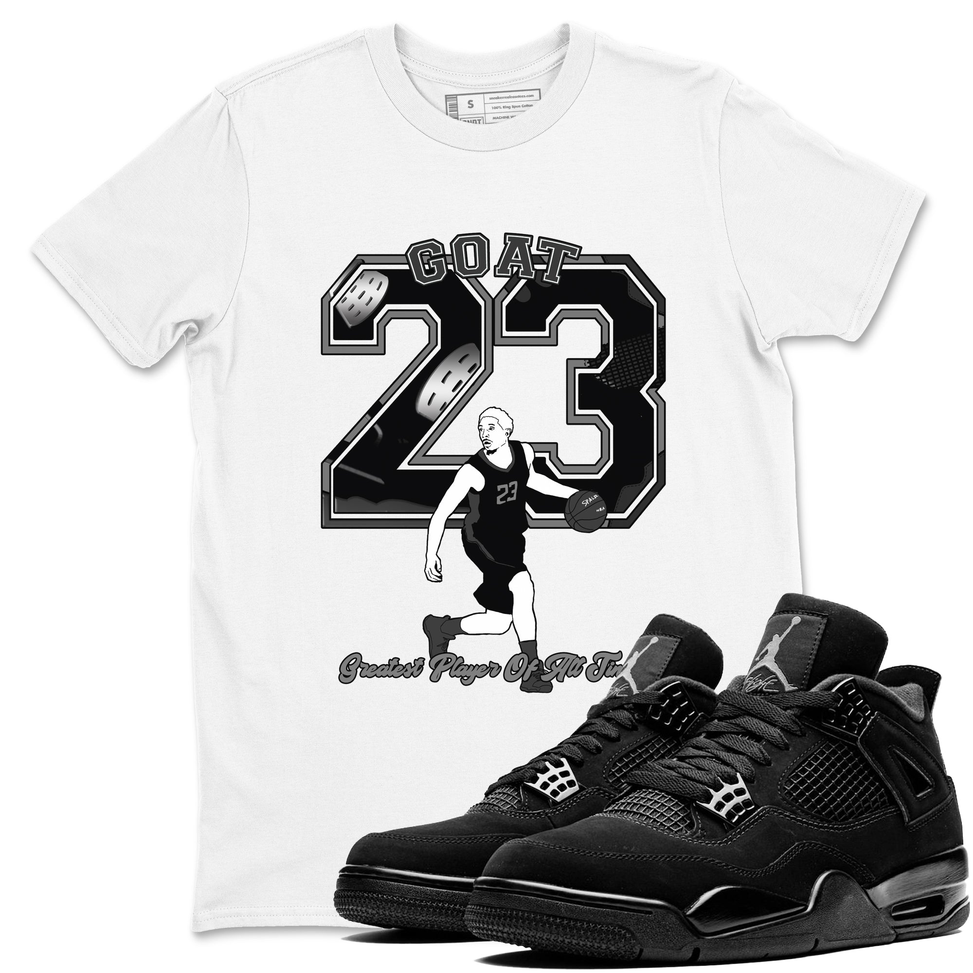 Goat Player snkmatch Tees - Air Jordan 4 Black Cat
