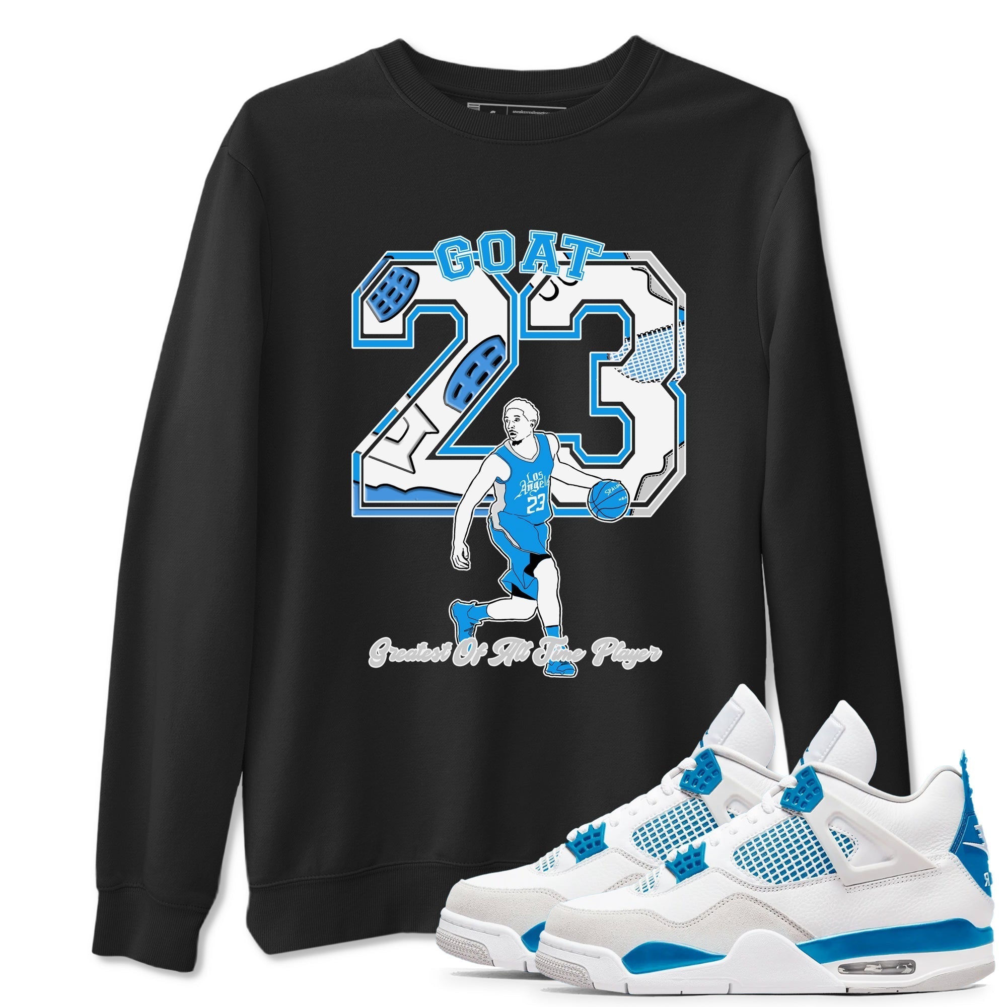 Goat Player snkmatch Tees - Air Jordan 4 Military Blue