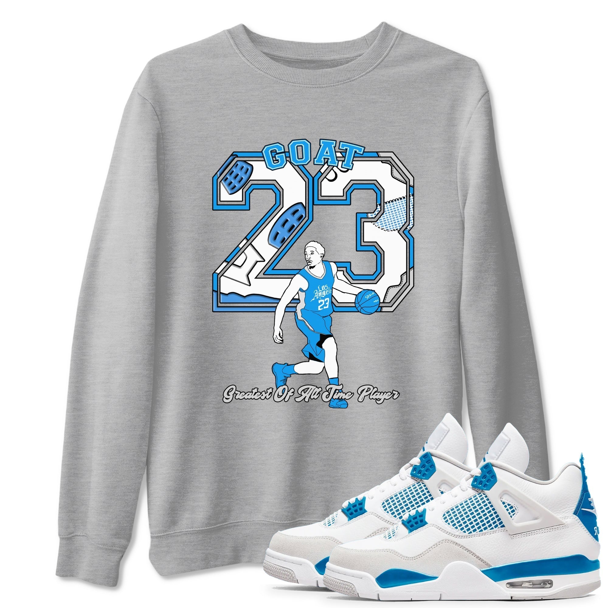 Goat Player snkmatch Tees - Air Jordan 4 Military Blue