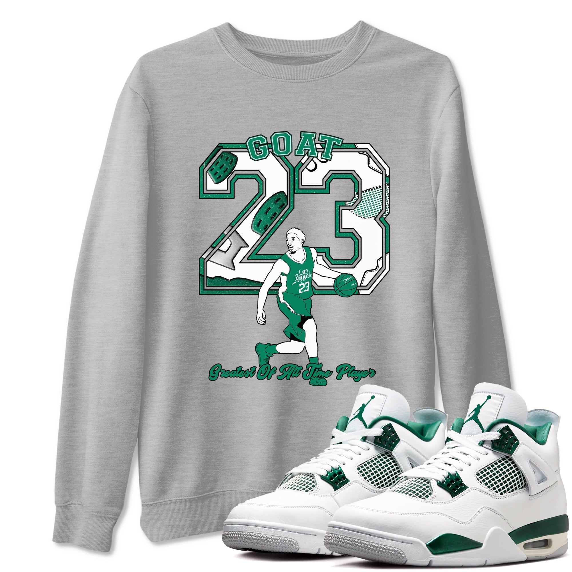 Goat Player snkmatch Tees - Air Jordan 4 Oxidized Green