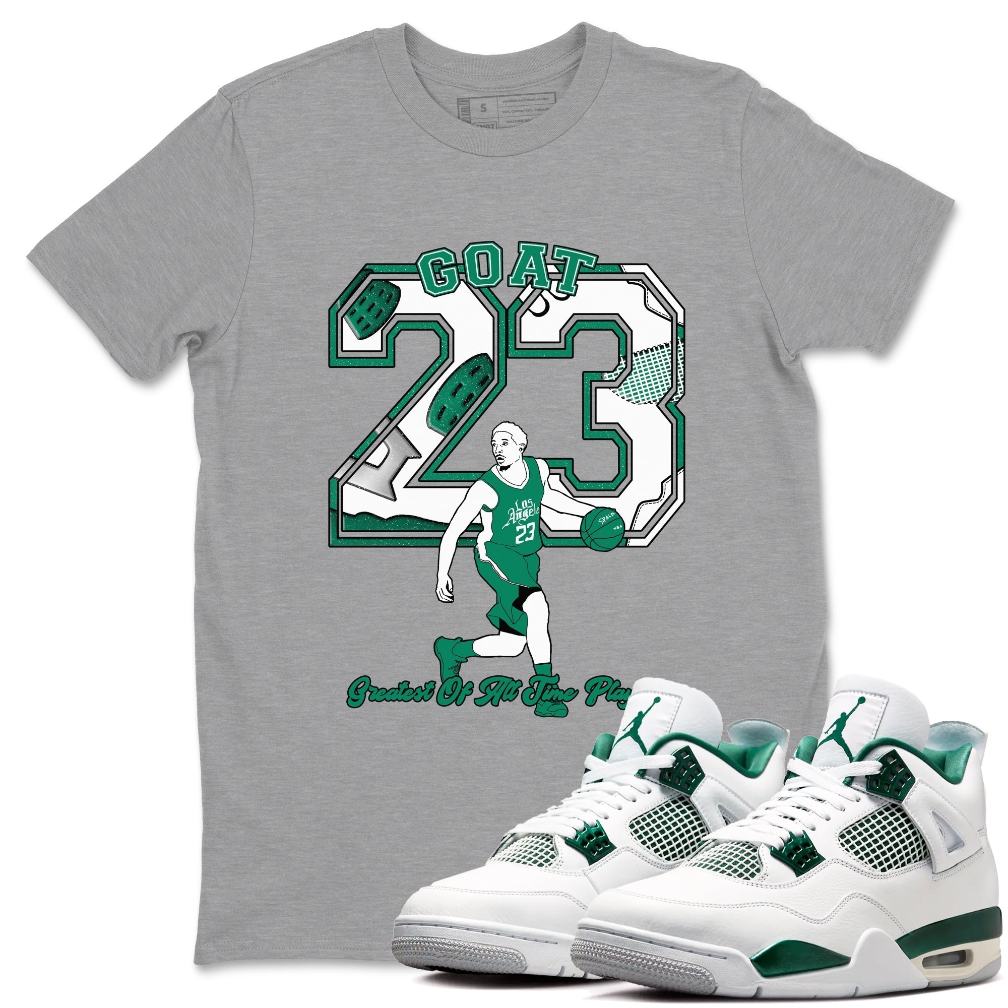 Goat Player snkmatch Tees - Air Jordan 4 Oxidized Green