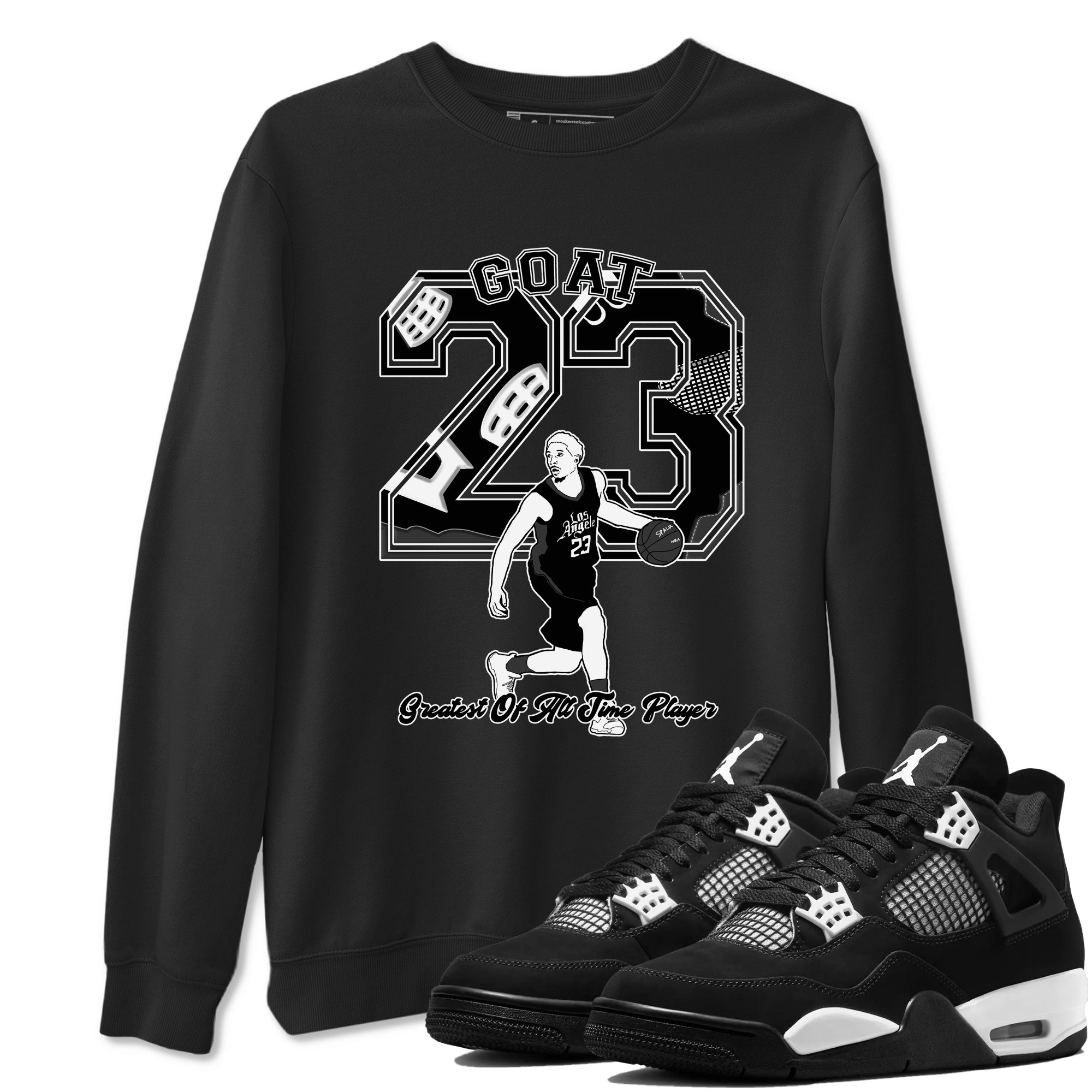 Goat Player snkmatch Tees - Air Jordan 4 White Thunder