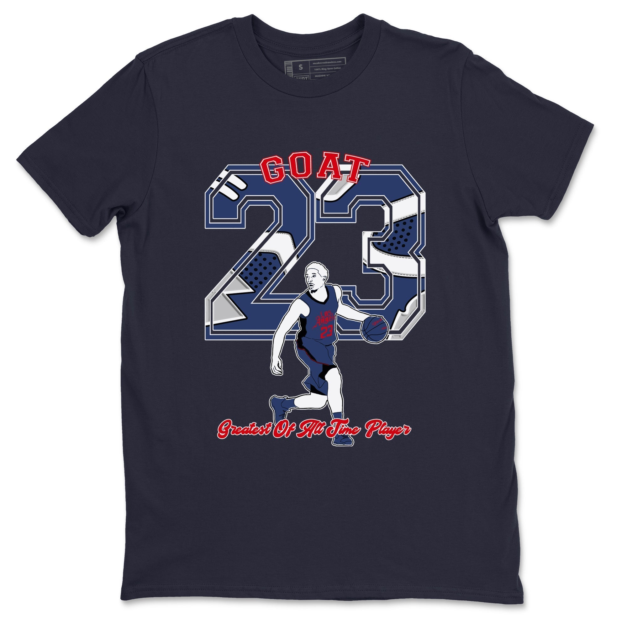 Goat Player snkmatch Tees - Air Jordan 6 White And Midnight Navy