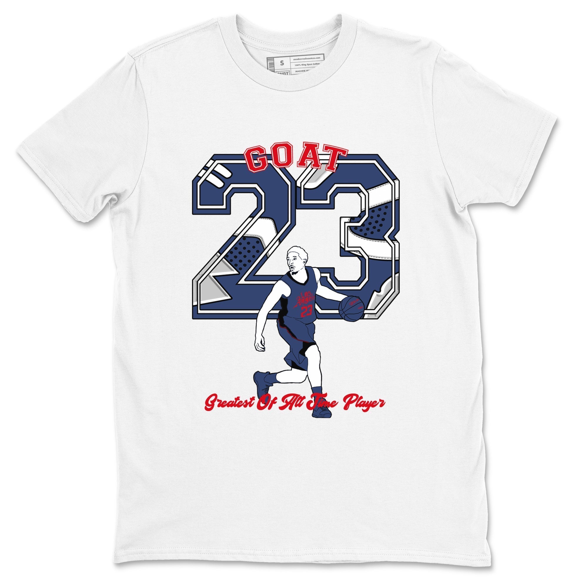 Goat Player snkmatch Tees - Air Jordan 6 White And Midnight Navy
