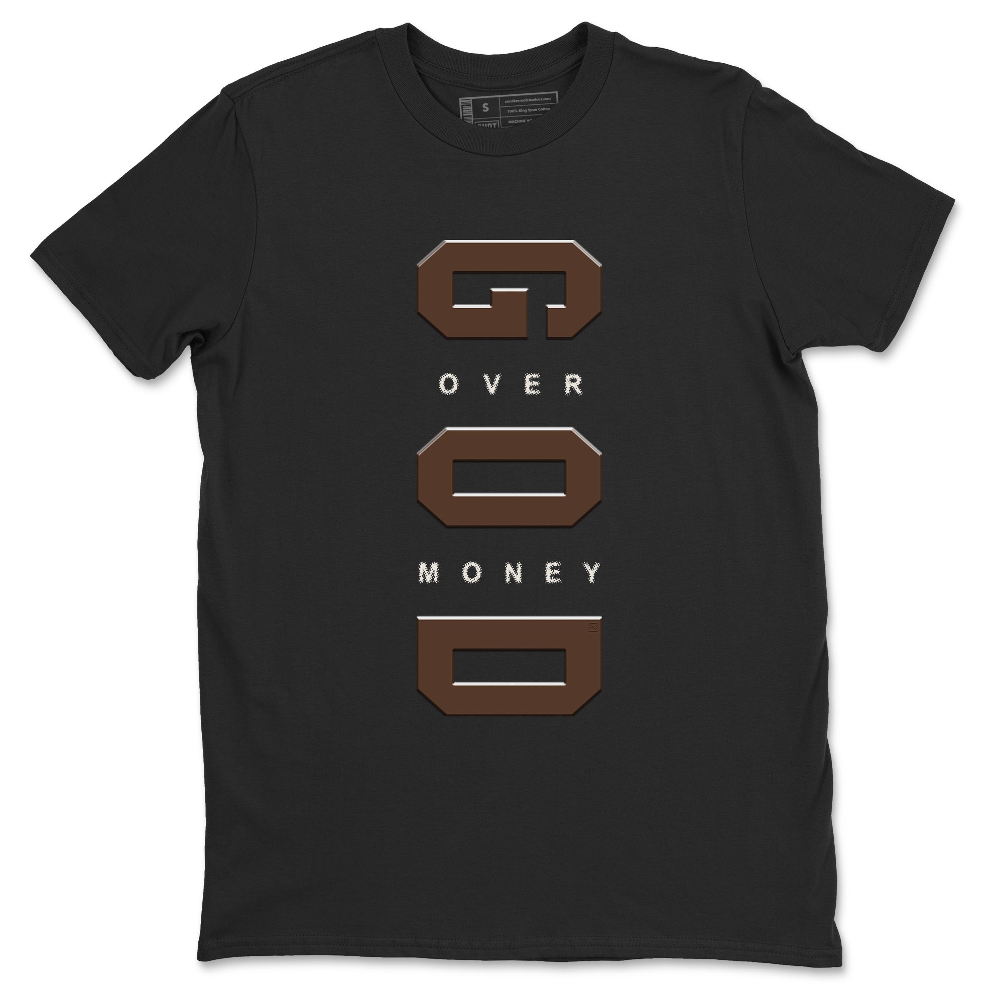 God Over Money snkmatch Tees - Air Jordan 12 Baroque Brown