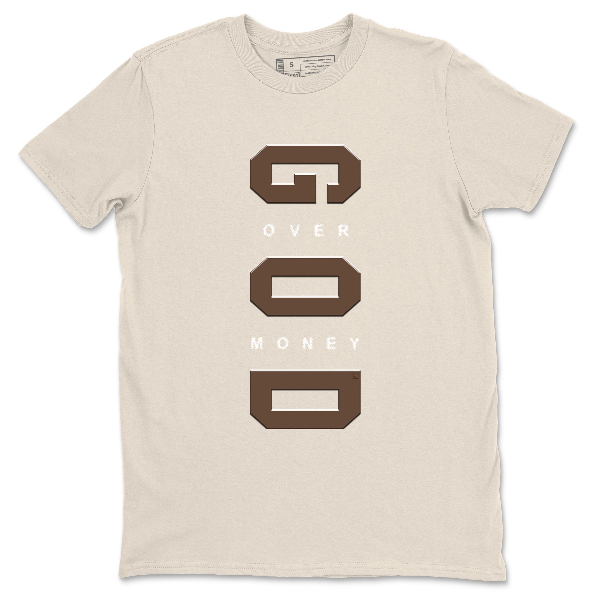 God Over Money snkmatch Tees - Air Jordan 12 Baroque Brown