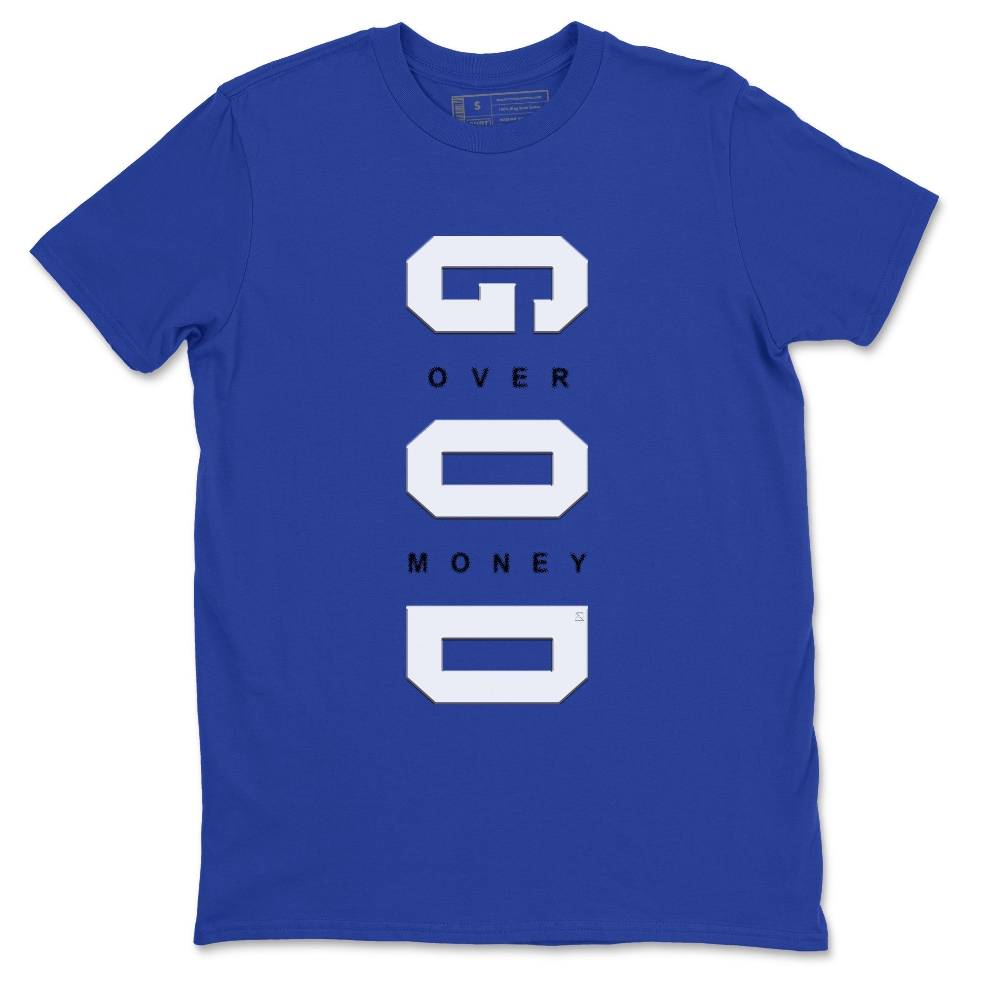God Over Money snkmatch Tees - Air Jordan 12 Blueberry