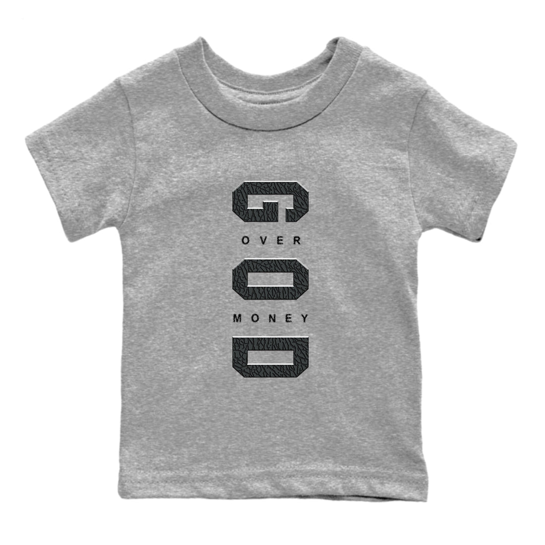 God Over Money snkmatch Tees Kids - Air Jordan 3 Black Cat