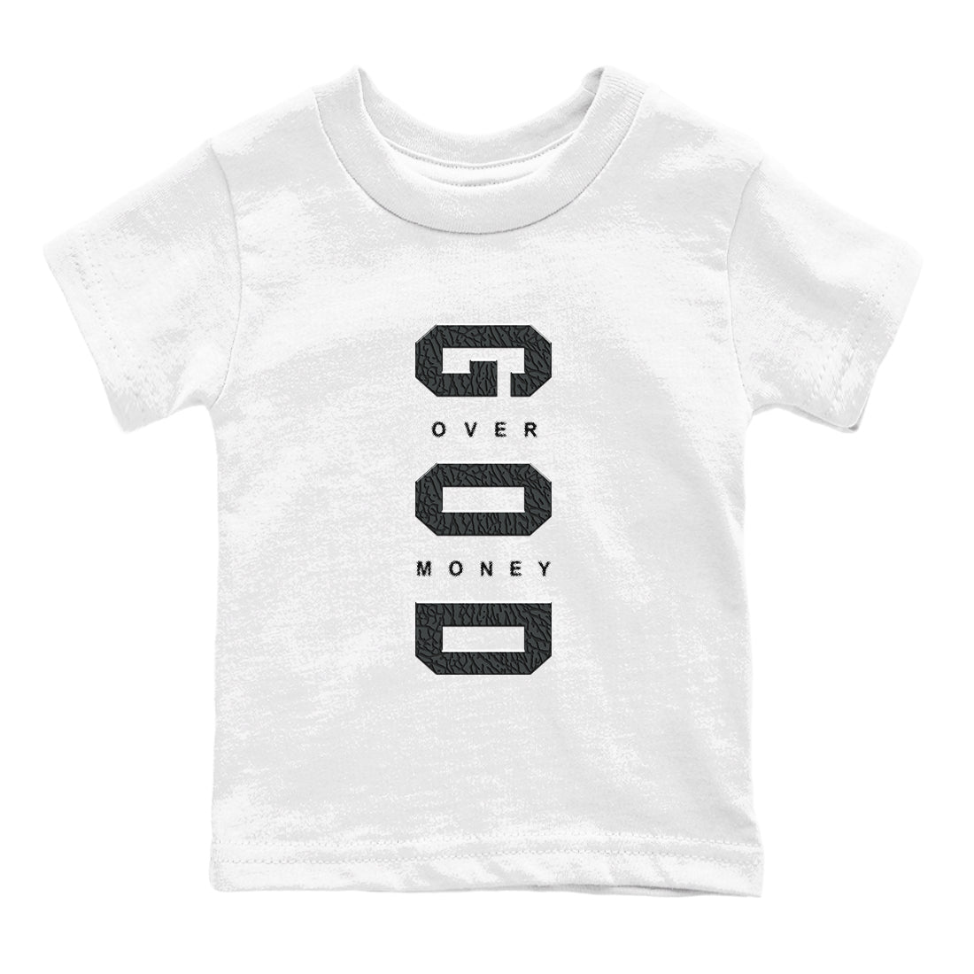 God Over Money snkmatch Tees Kids - Air Jordan 3 Black Cat