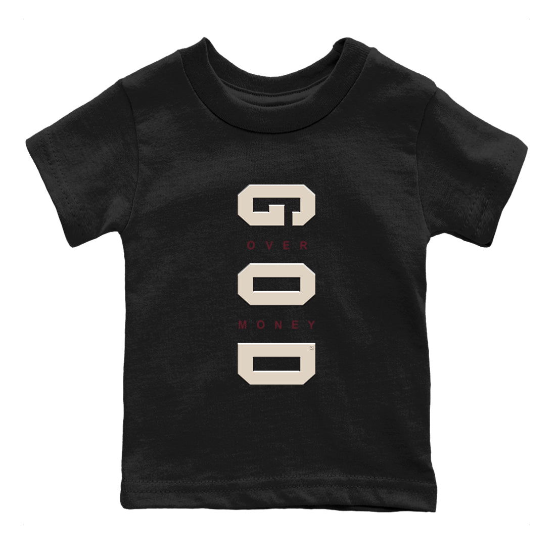 God Over Money snkmatch Tees Kids - Air Jordan 4 A Ma Maniere x Fossil Stone