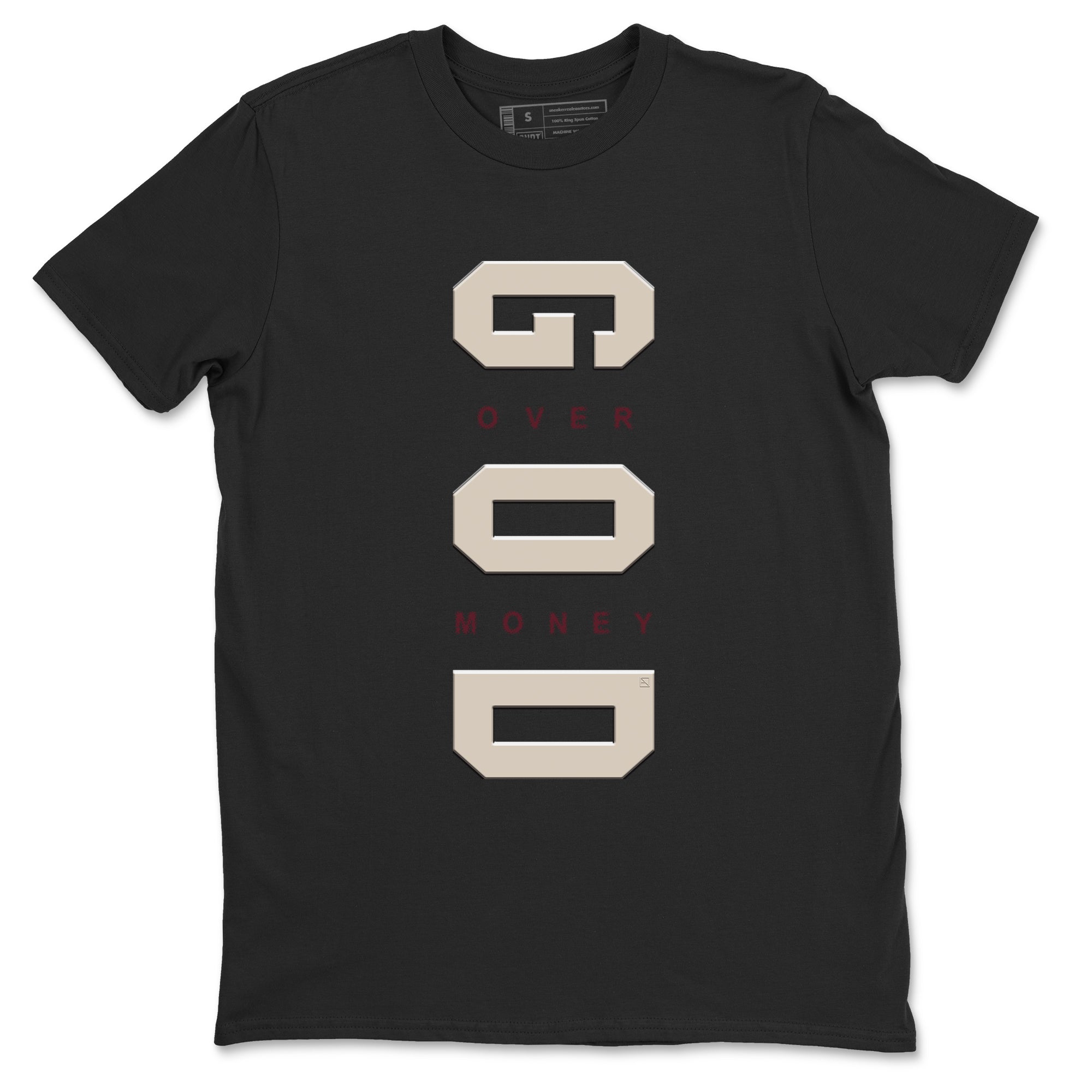 God Over Money snkmatch Tees - Air Jordan 4 A Ma Maniere x Fossil Stone