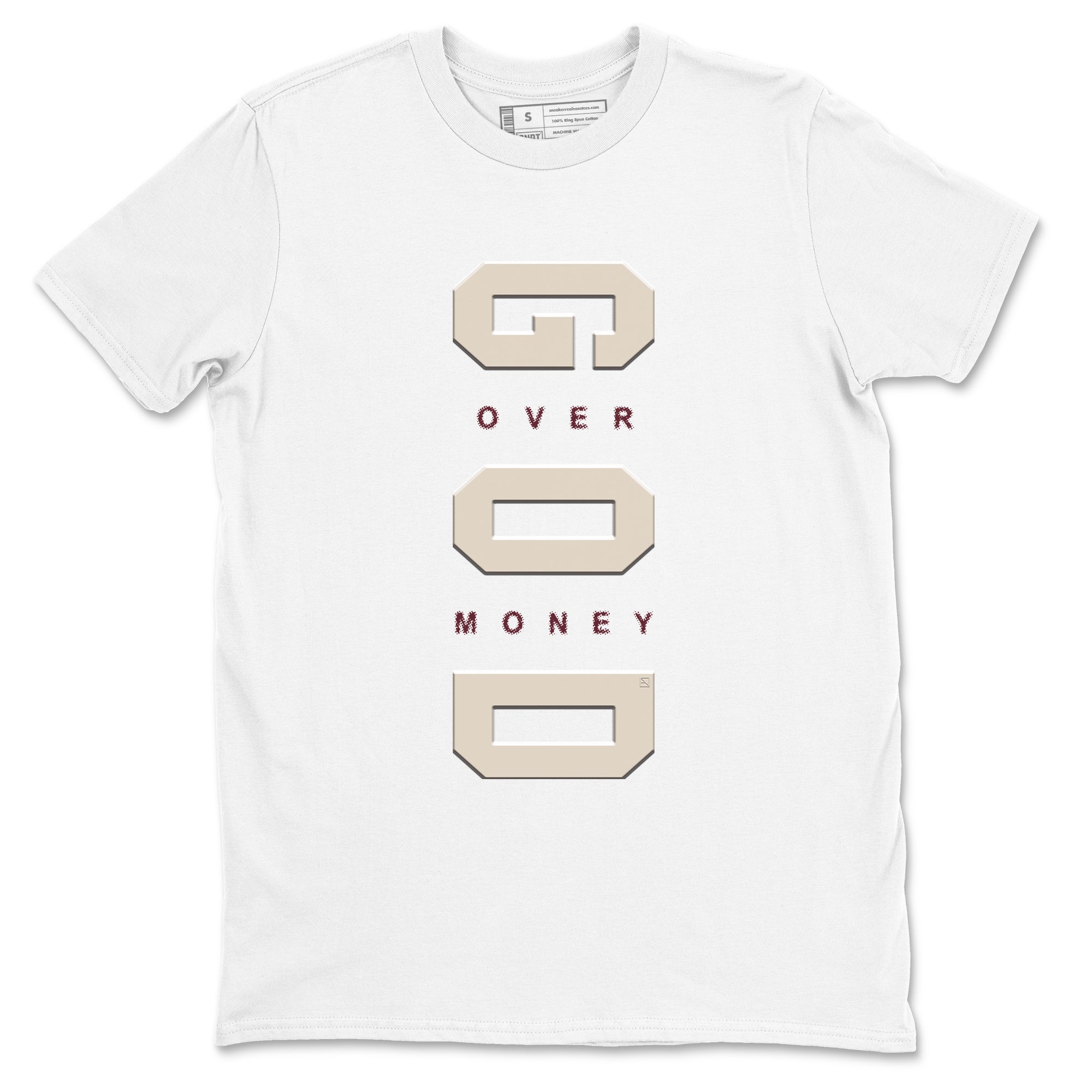 God Over Money snkmatch Tees - Air Jordan 4 A Ma Maniere x Fossil Stone