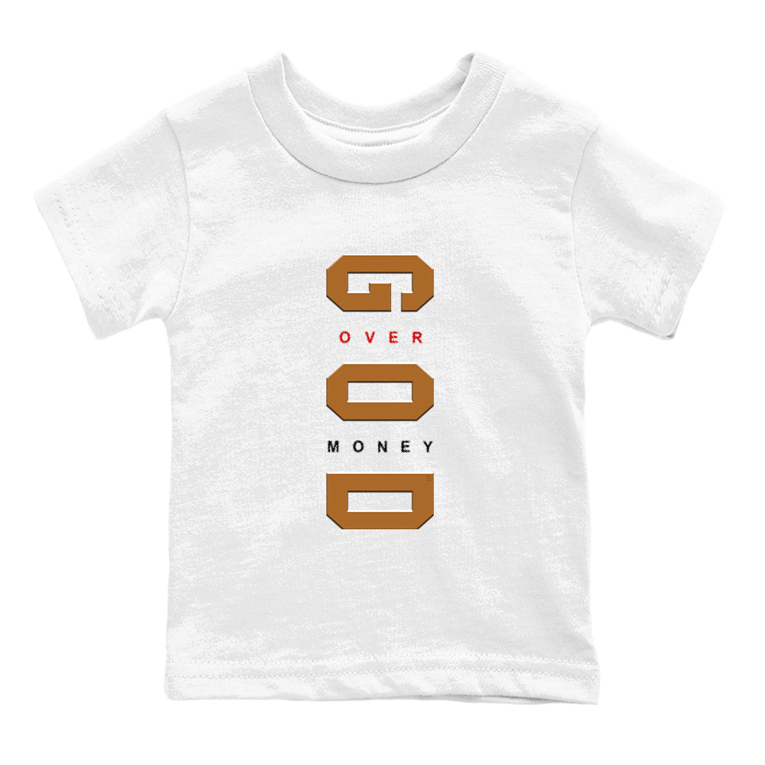 God Over Money snkmatch Tees Kids - Air Jordan 5 Archaeo Brown