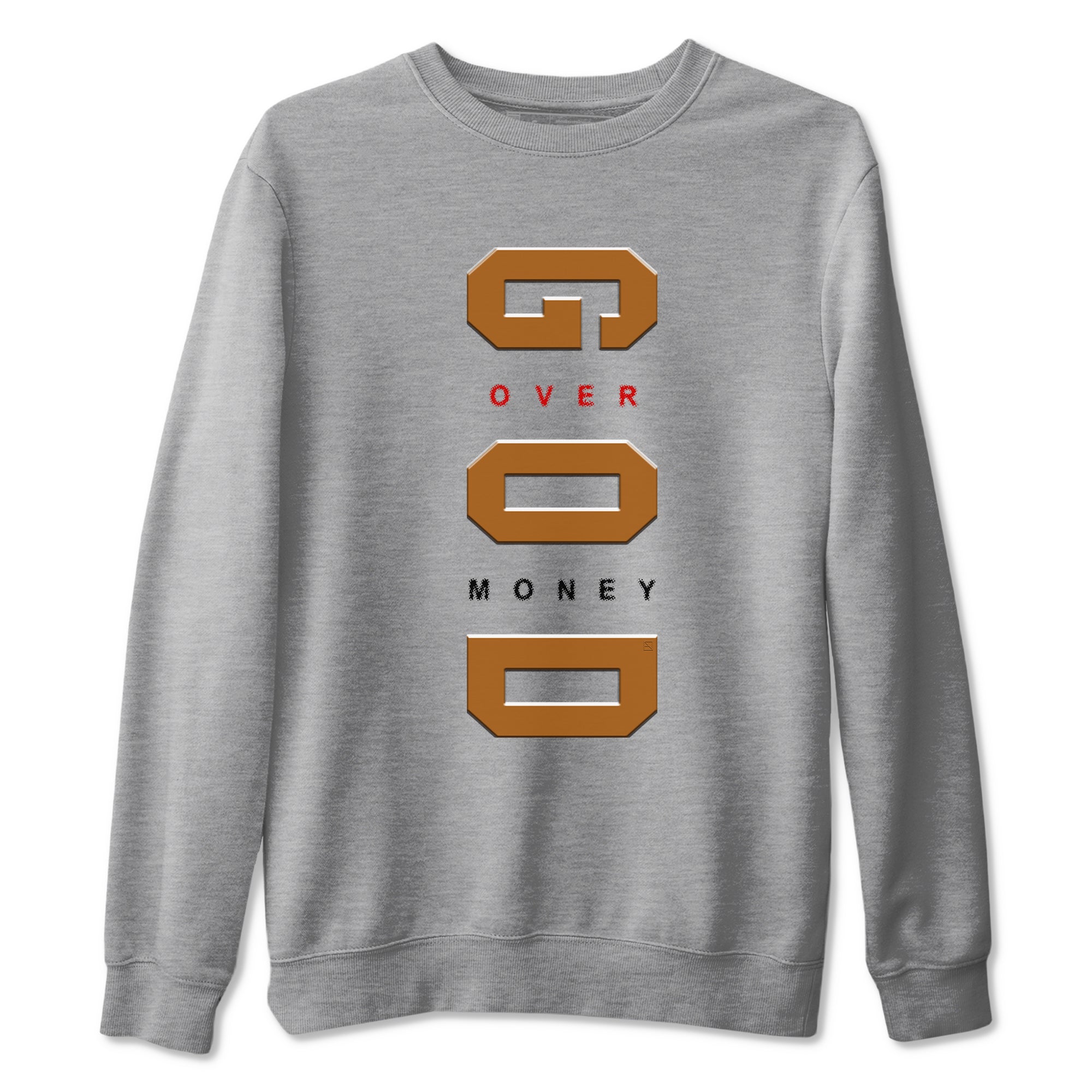 God Over Money snkmatch Tees - Air Jordan 5 Archaeo Brown