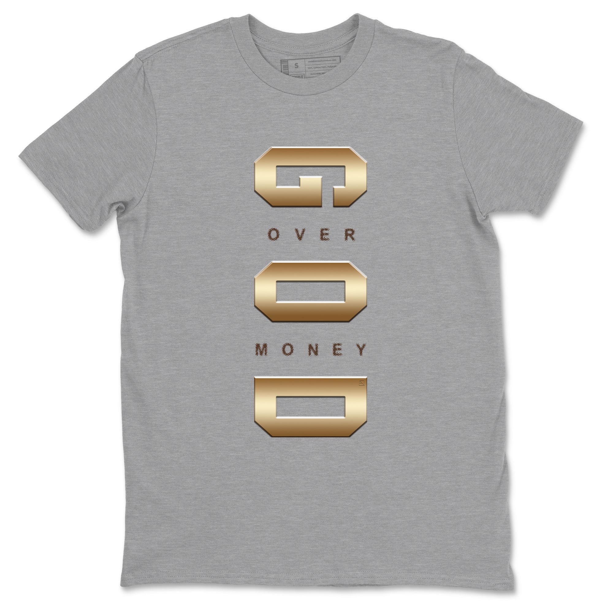 God Over Money snkmatch Tees - Air Jordan 5 Golden Ticket
