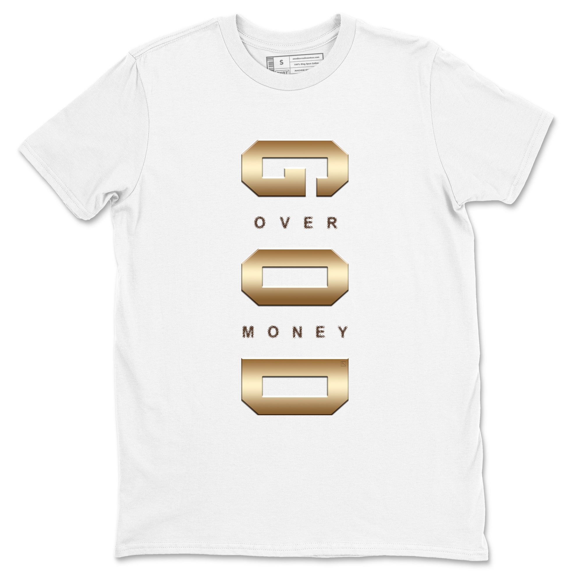 God Over Money snkmatch Tees - Air Jordan 5 Golden Ticket