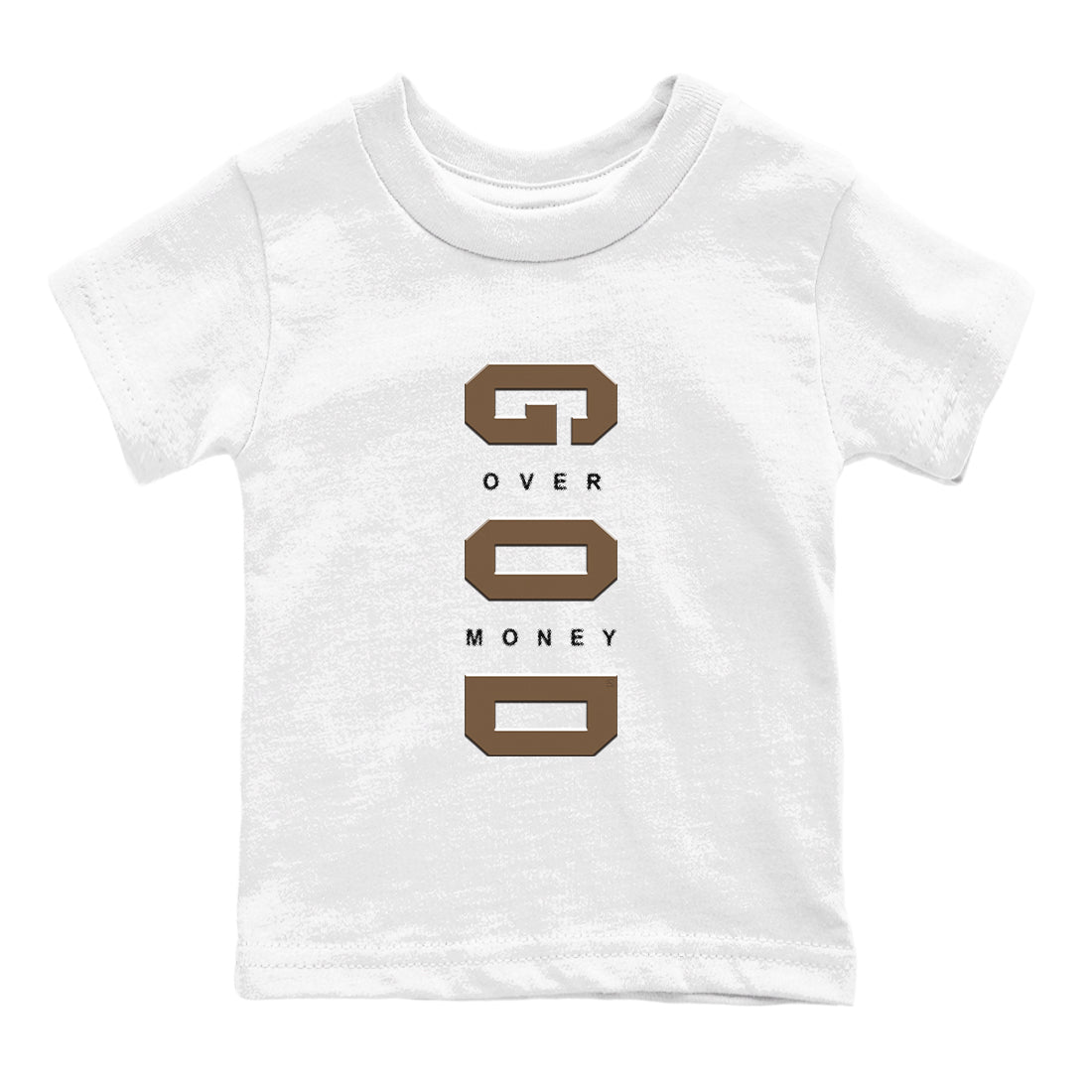 God Over Money snkmatch Tees Kids - Jordan Jumpman Jack Travis Scott Dark Mocha