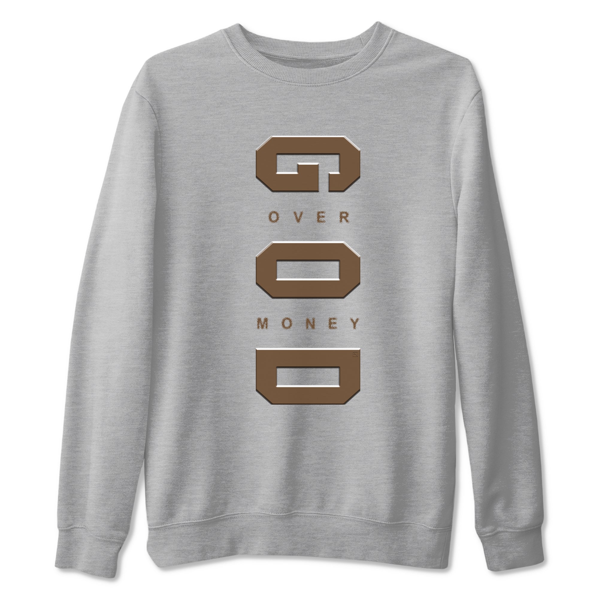God Over Money snkmatch Tees - Jordan Jumpman Jack Travis Scott Dark Mocha