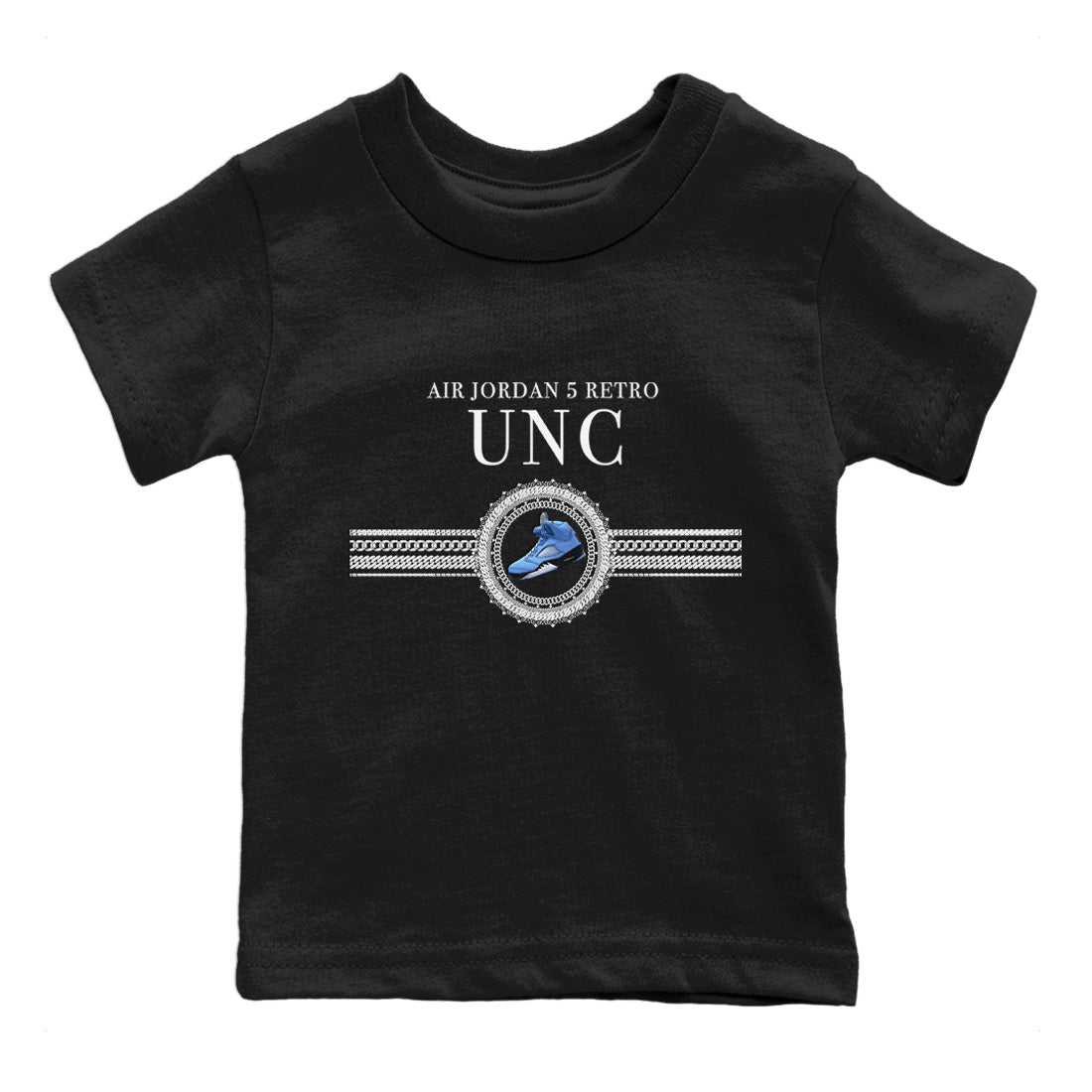 Gold Chain Kids Tops - Air Jordan 5 UNC