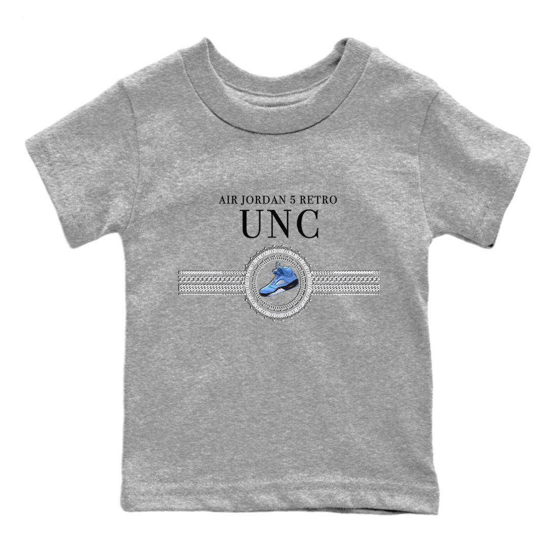 Gold Chain Kids Tops - Air Jordan 5 UNC