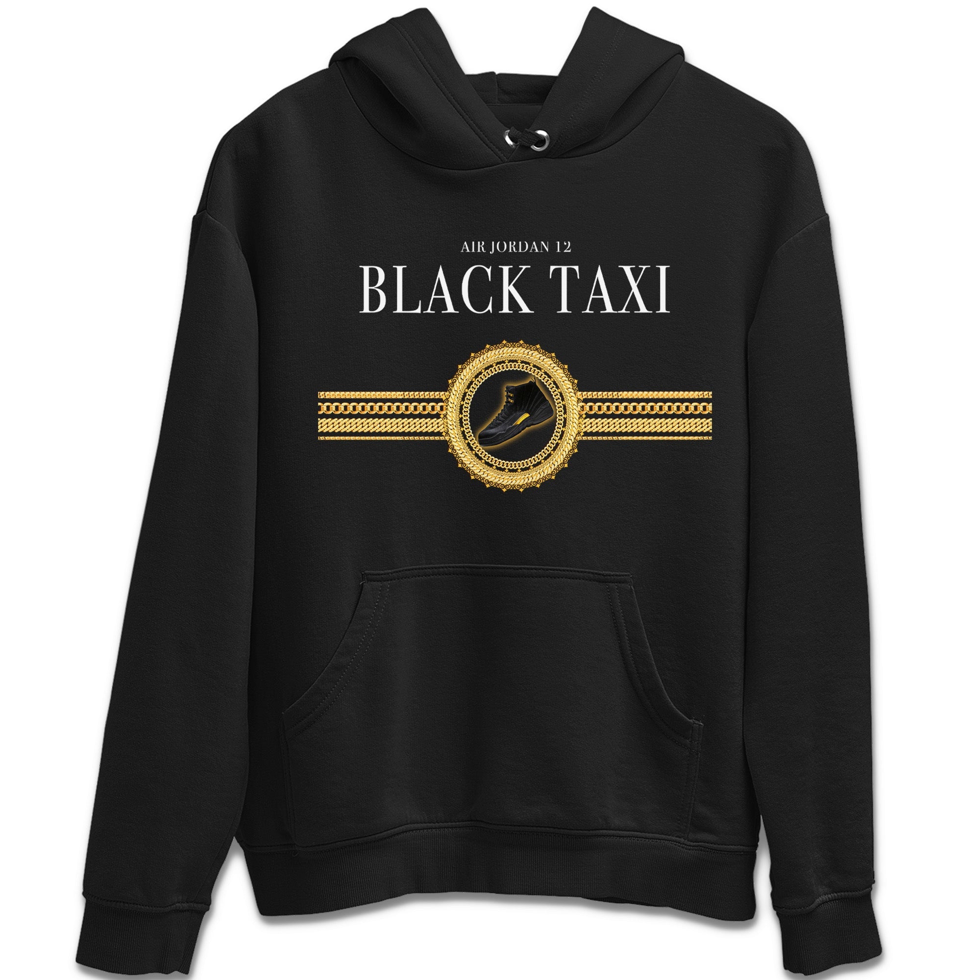 Gold Chains Unisex Tops - Air Jordan 12 Black Taxi