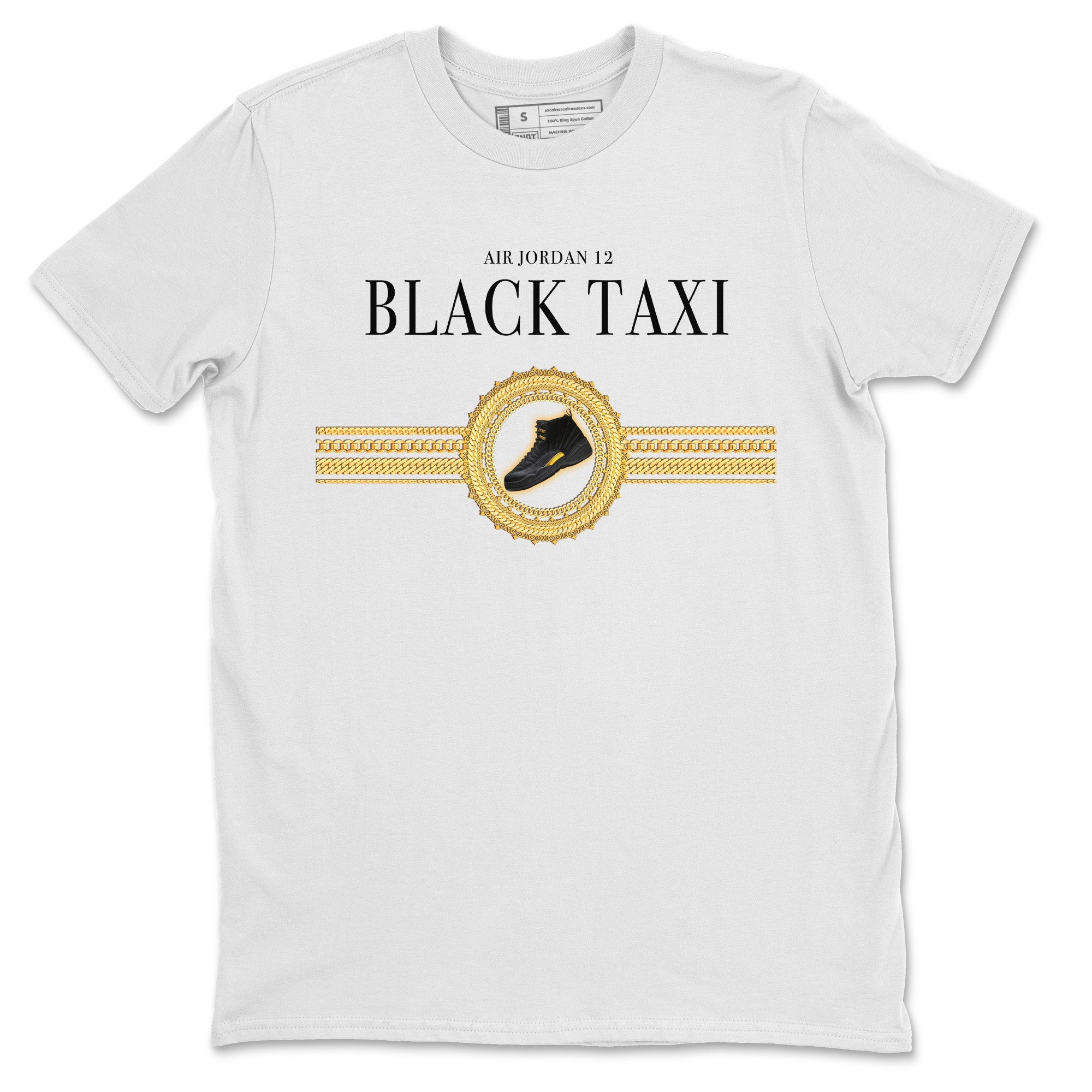 Gold Chains Unisex Tops - Air Jordan 12 Black Taxi