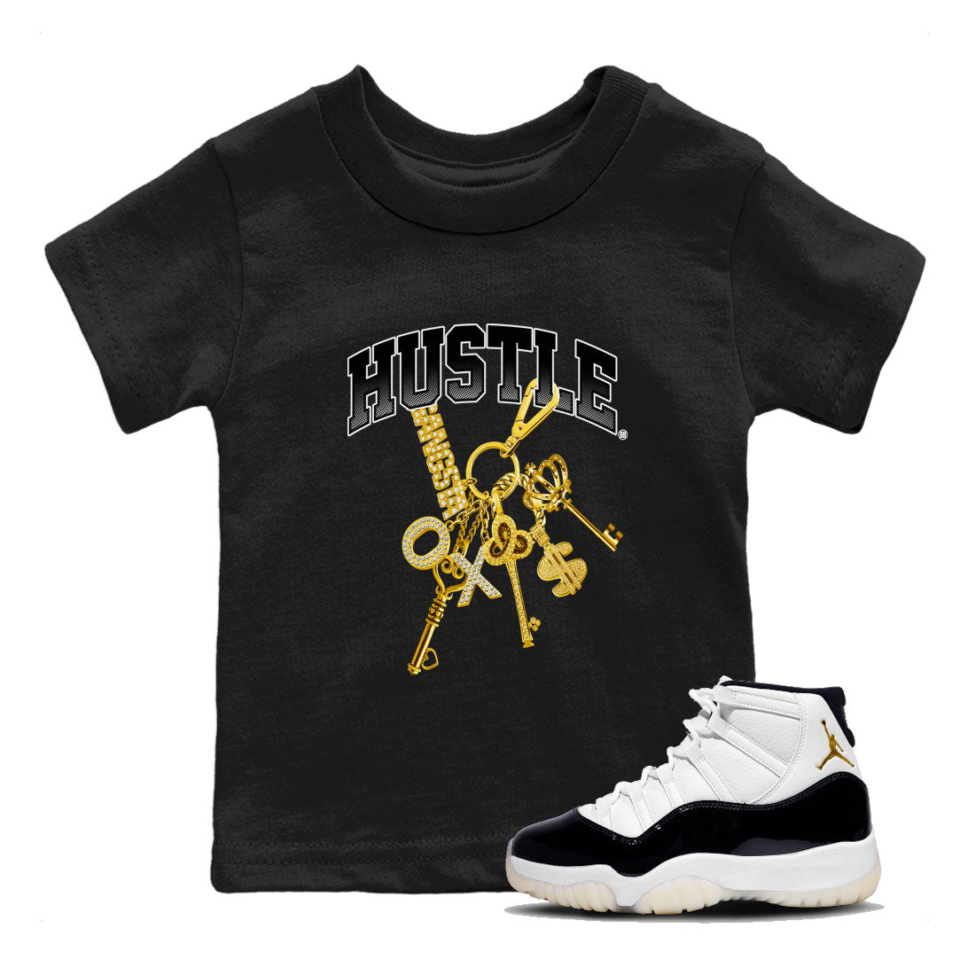Gold Hustle snkmatch Tee Kids - Air Jordan 11 Gratitude