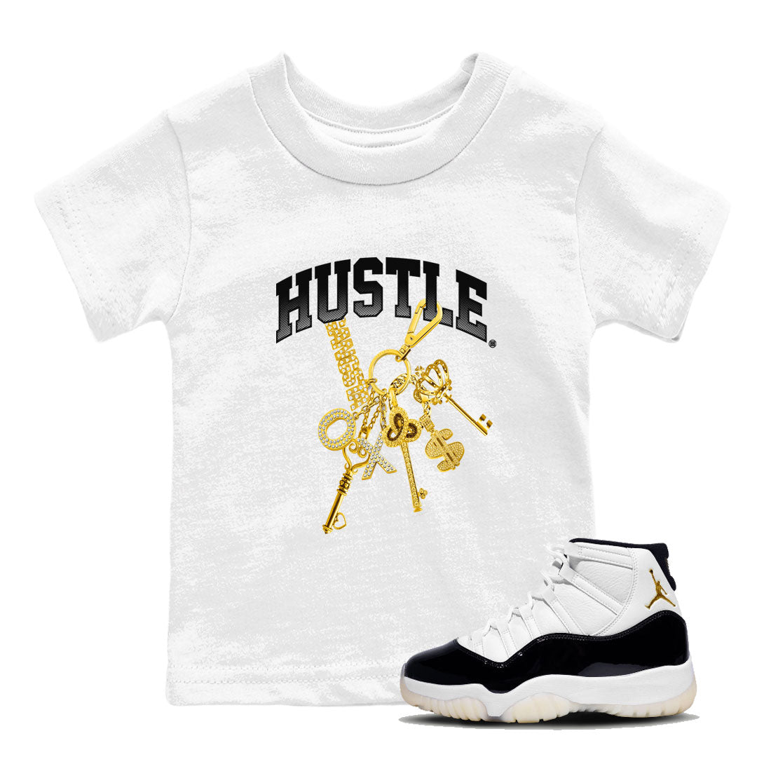 Gold Hustle snkmatch Tee Kids - Air Jordan 11 Gratitude