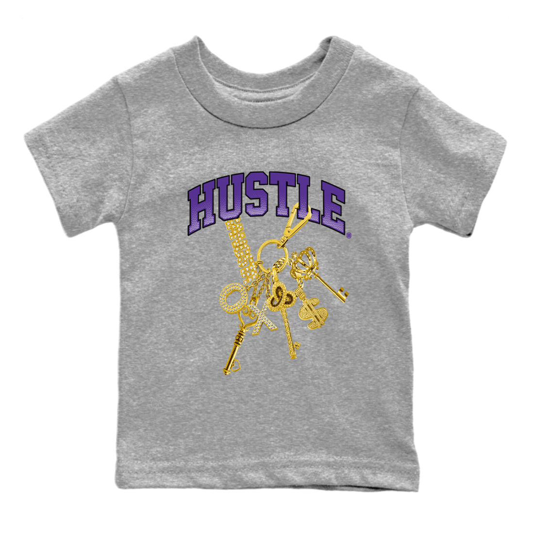 Gold Hustle Kids Tops - Air Jordan 12 Field Purple