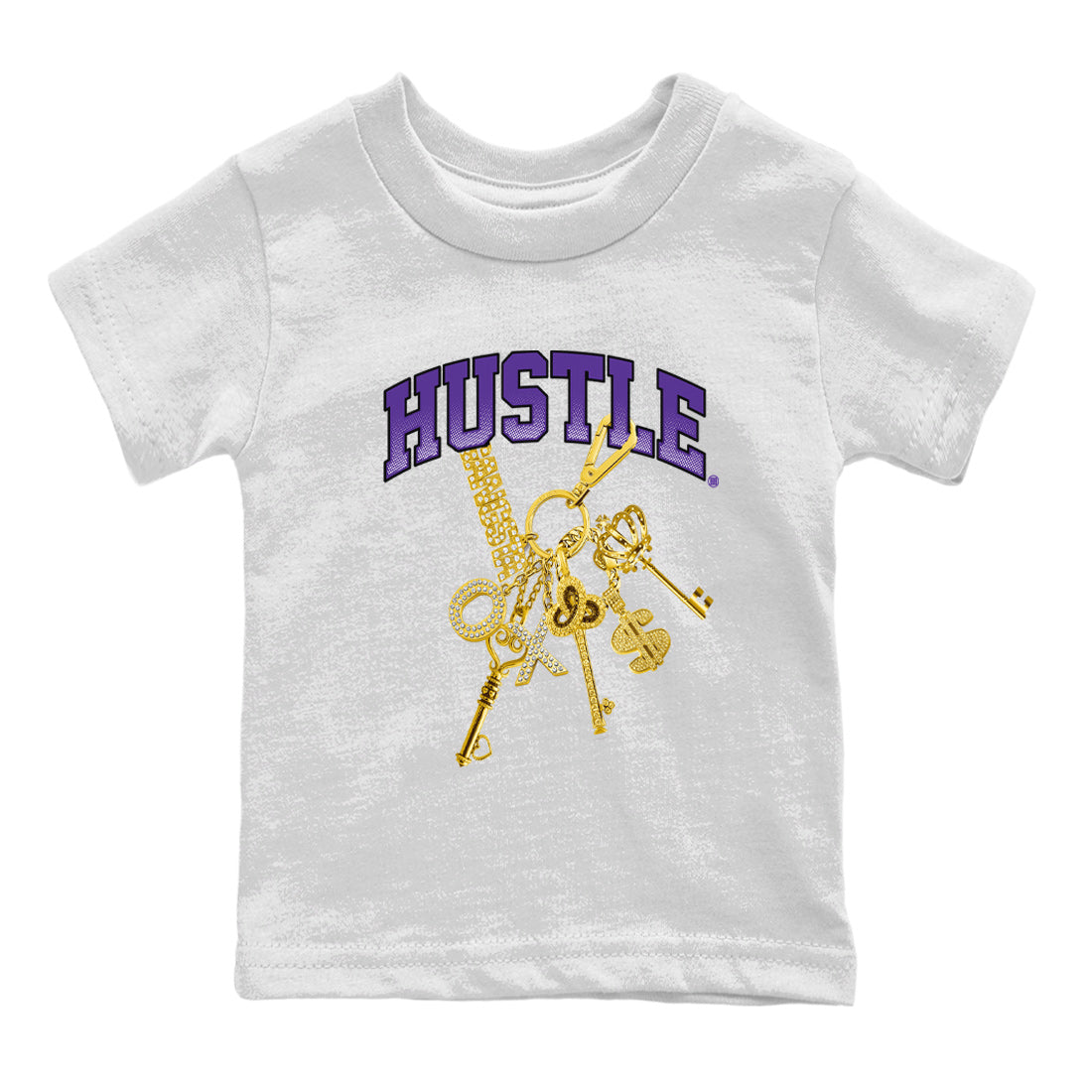 Gold Hustle Kids Tops - Air Jordan 12 Field Purple