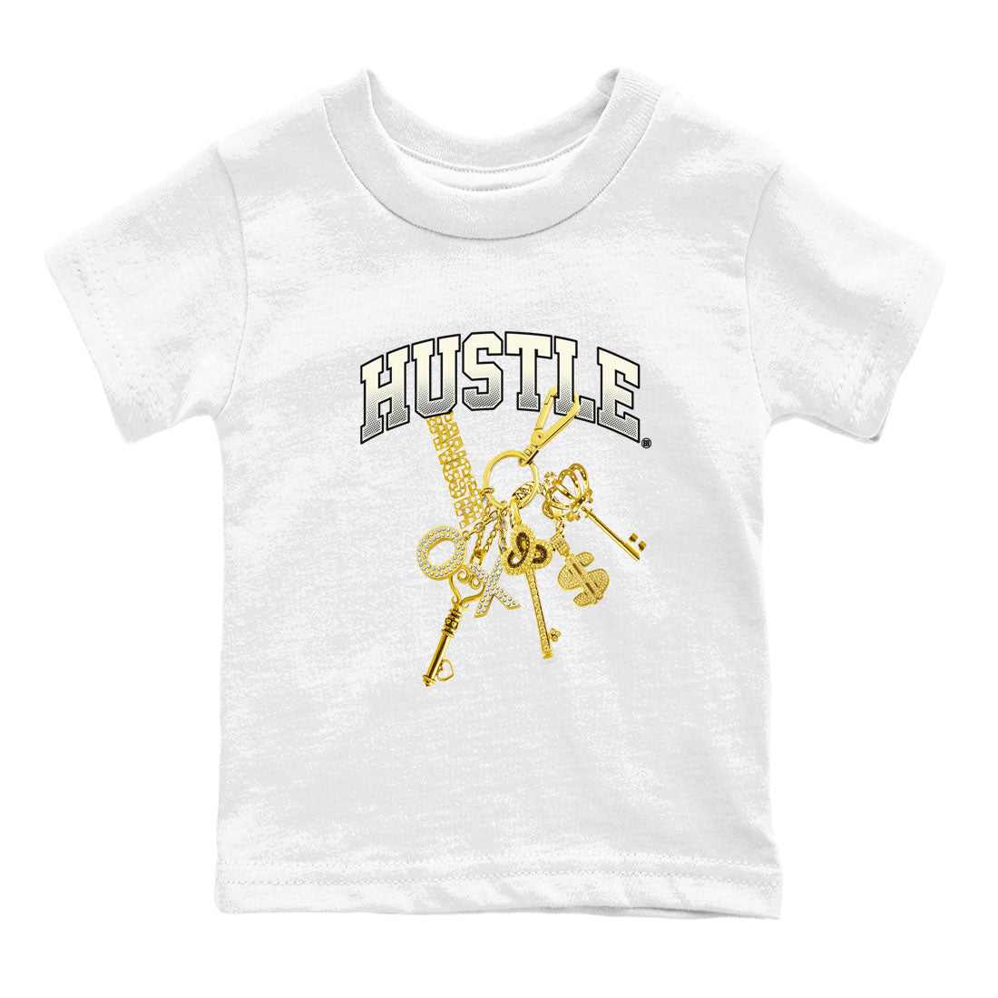 Gold Hustle snkmatch Tees Kids - Air Jordan 4 Sail 2024