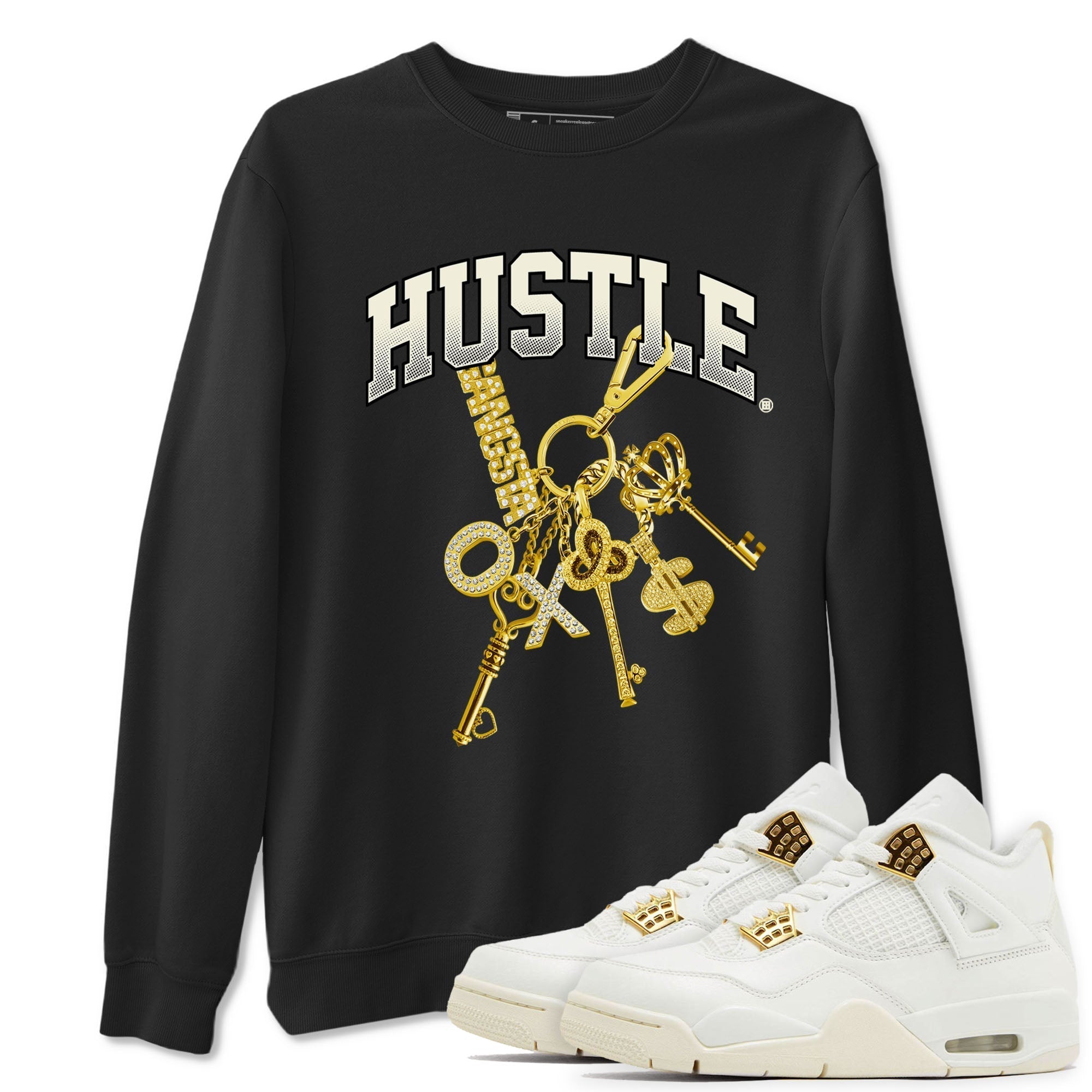 Gold Hustle snkmatch Tees - Air Jordan 4 Sail 2024