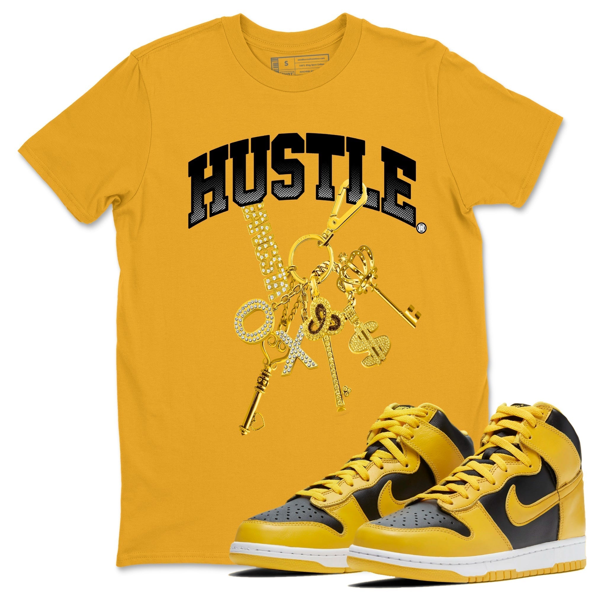 Gold Hustle snkmatch Tees - Dunk High Pollen