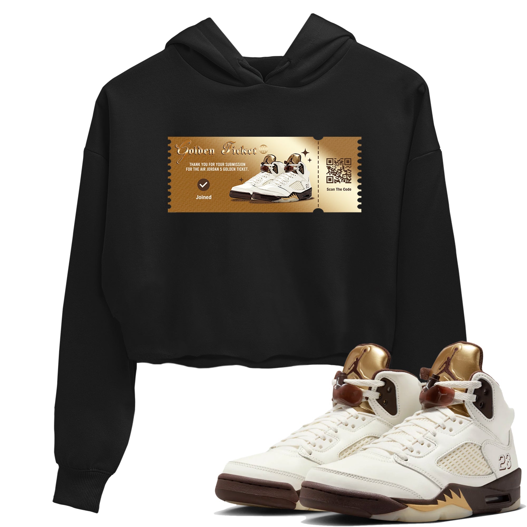 Golden Ticket snkmatch Women's Top - Air Jordan 5 Golden Ticket
