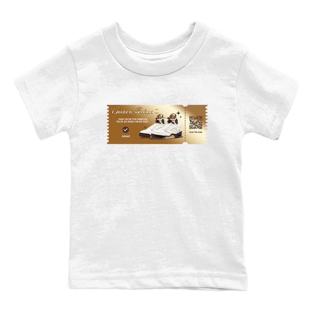 Golden Ticket snkmatch Tees Kids - Air Jordan 5 Golden Ticket