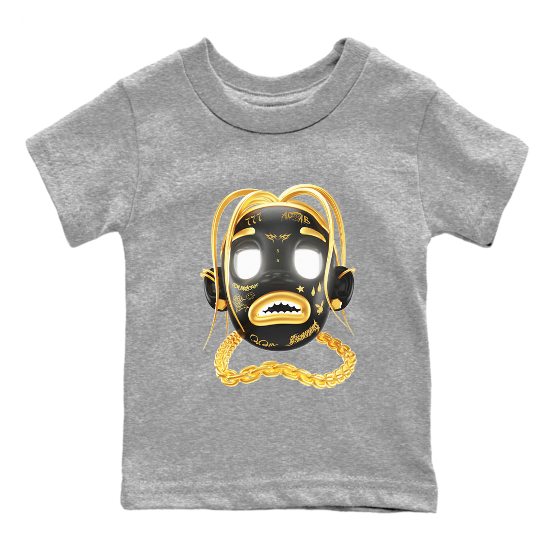 Goosebumps Boy snkmatch Tees Kids - Air Jordan 1 Black Metallic Gold