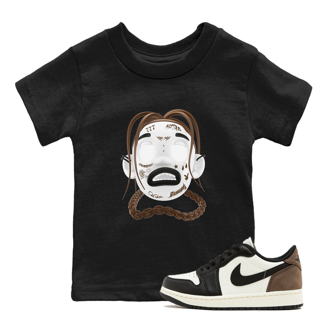 Goosebumps Boy snkmatch Tees Kids - Air Jordan 1 Mocha