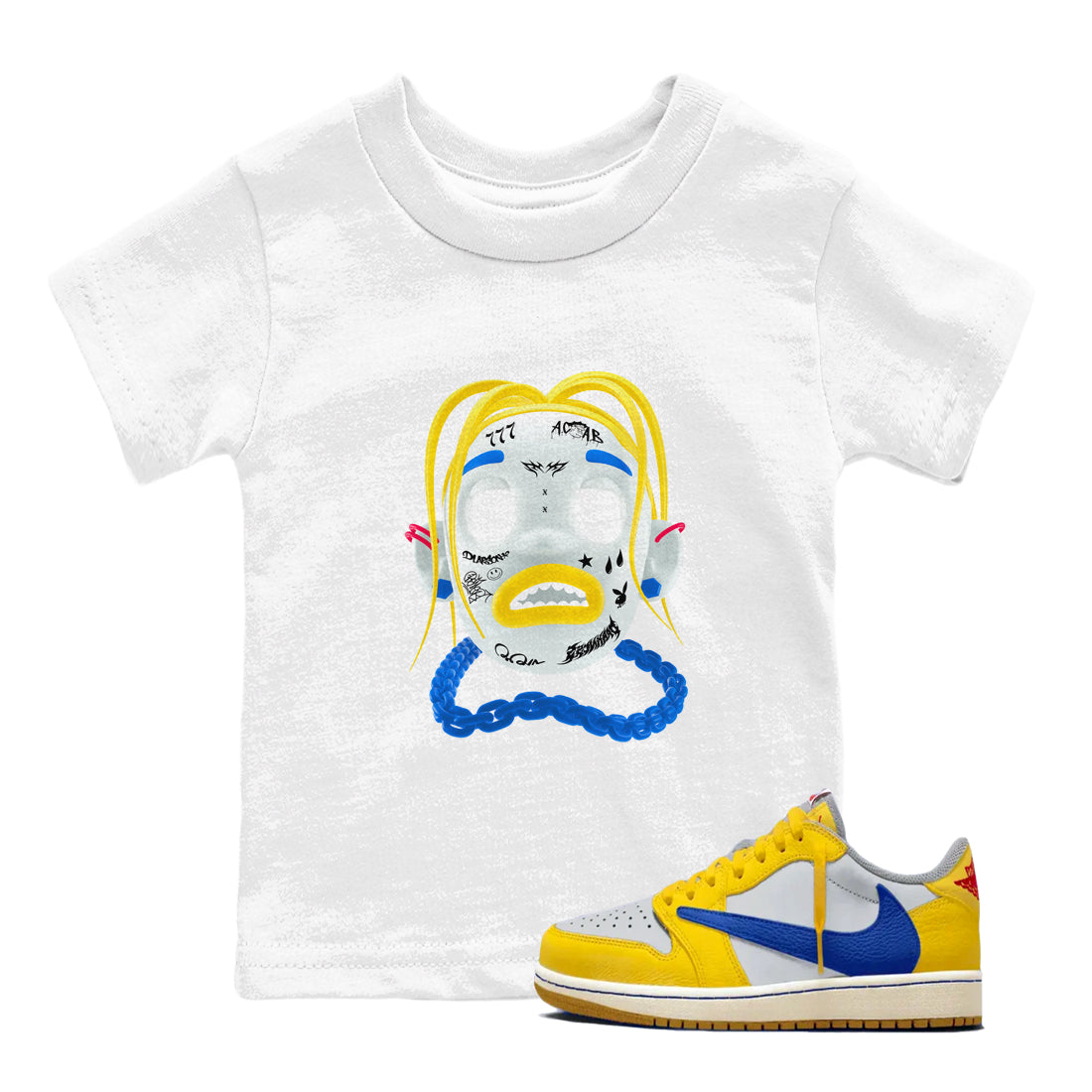 Goosebumps Boy snkmatch Tees Kids - Air Jordan 1 Travis Scott Canary