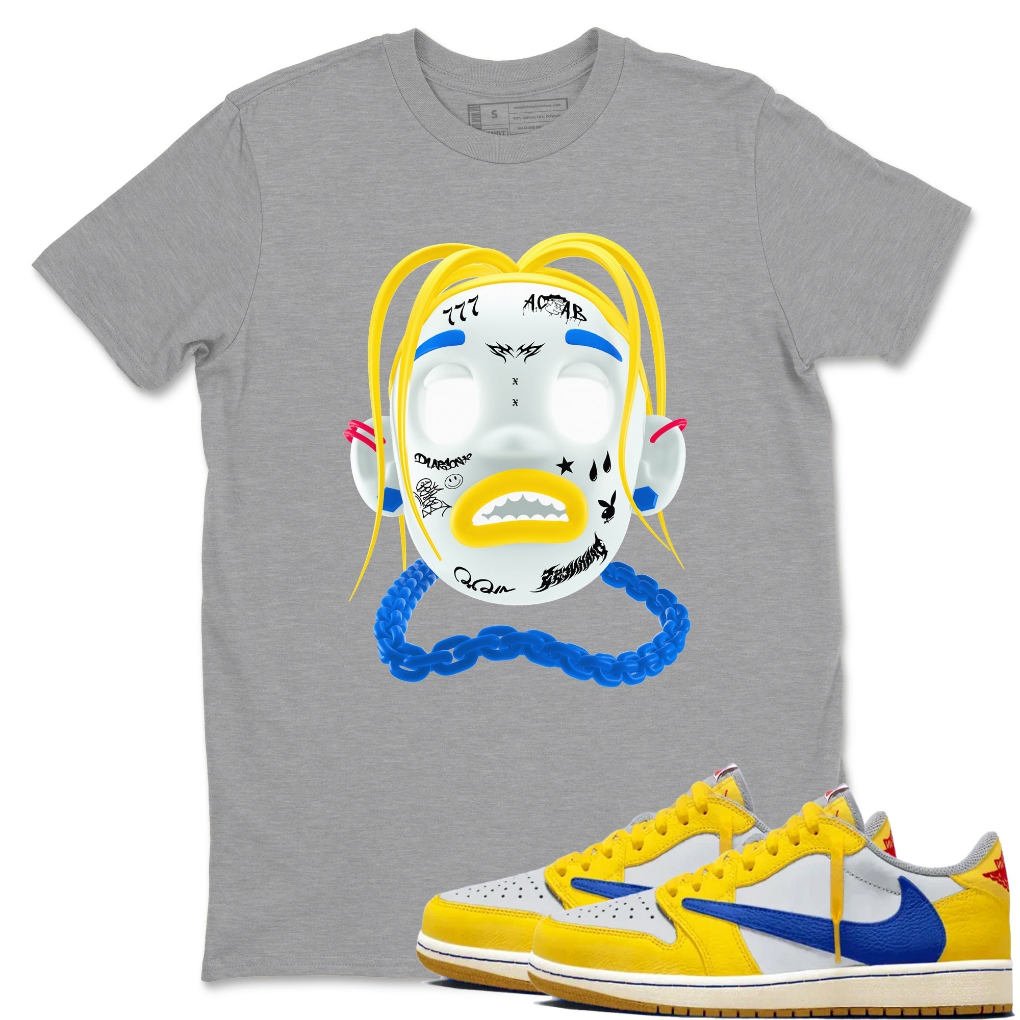 Goosebumps Boy snkmatch Tees - Air Jordan 1 Travis Scott Canary