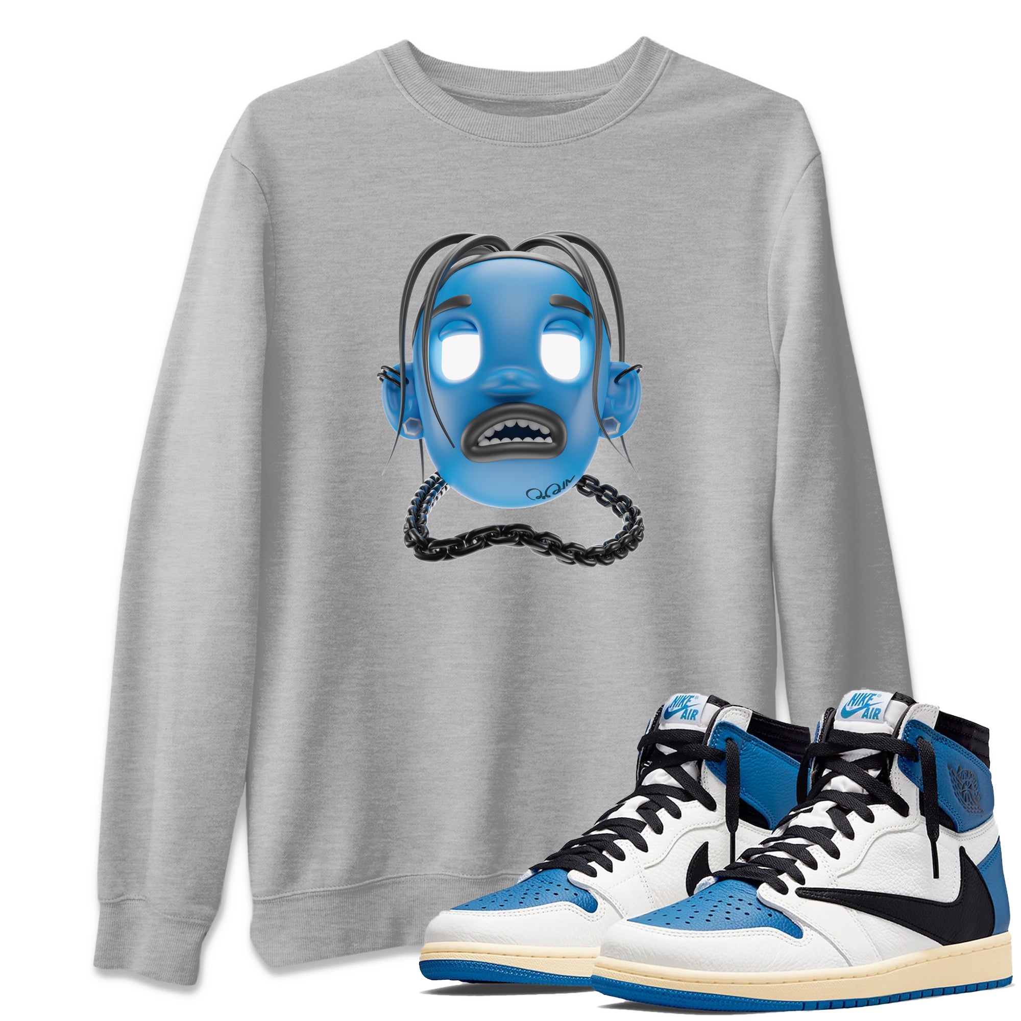 Goosebumps Boy Unisex Tops - Air Jordan 1 Travis Scott Fragment