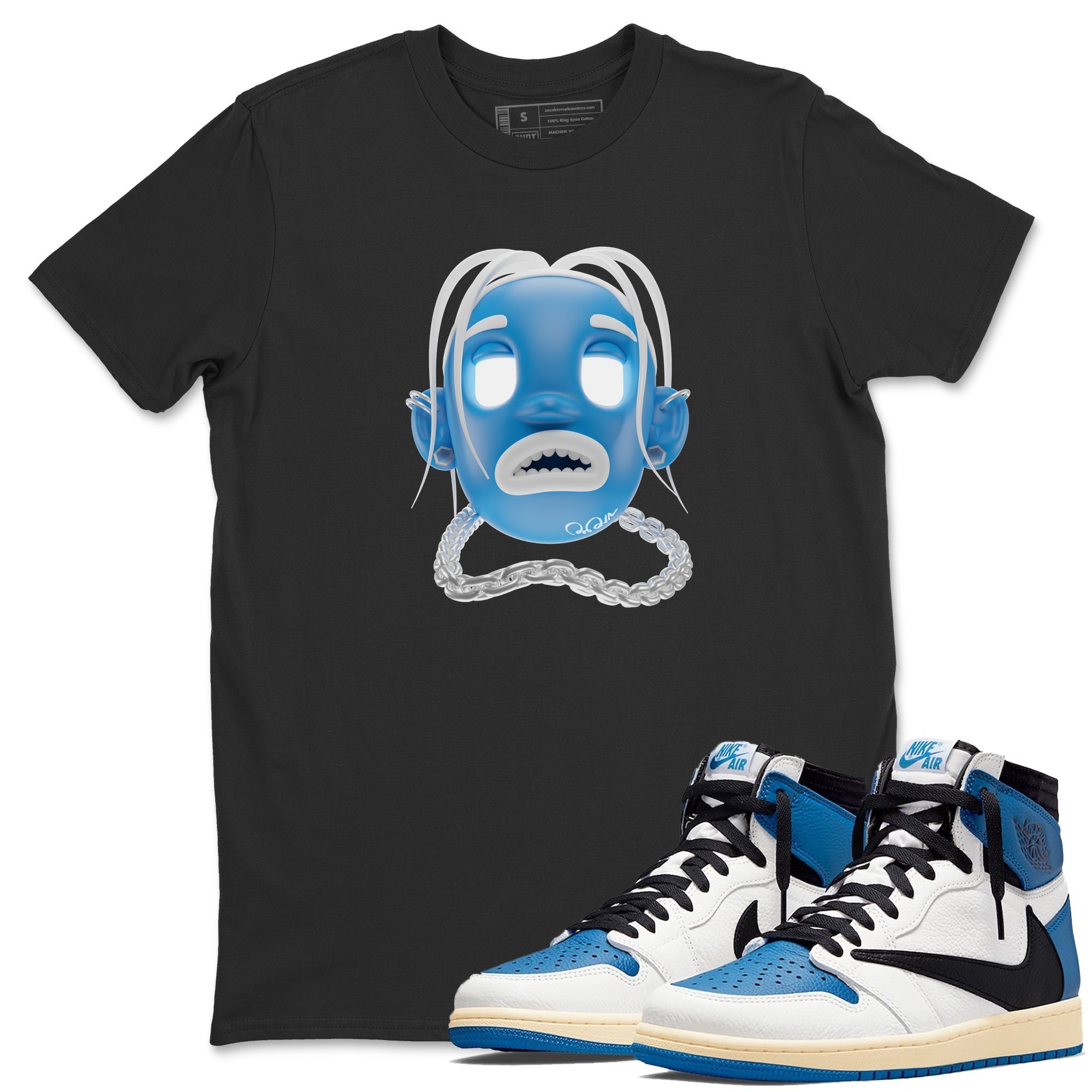 Goosebumps Boy Unisex Tops - Air Jordan 1 Travis Scott Fragment