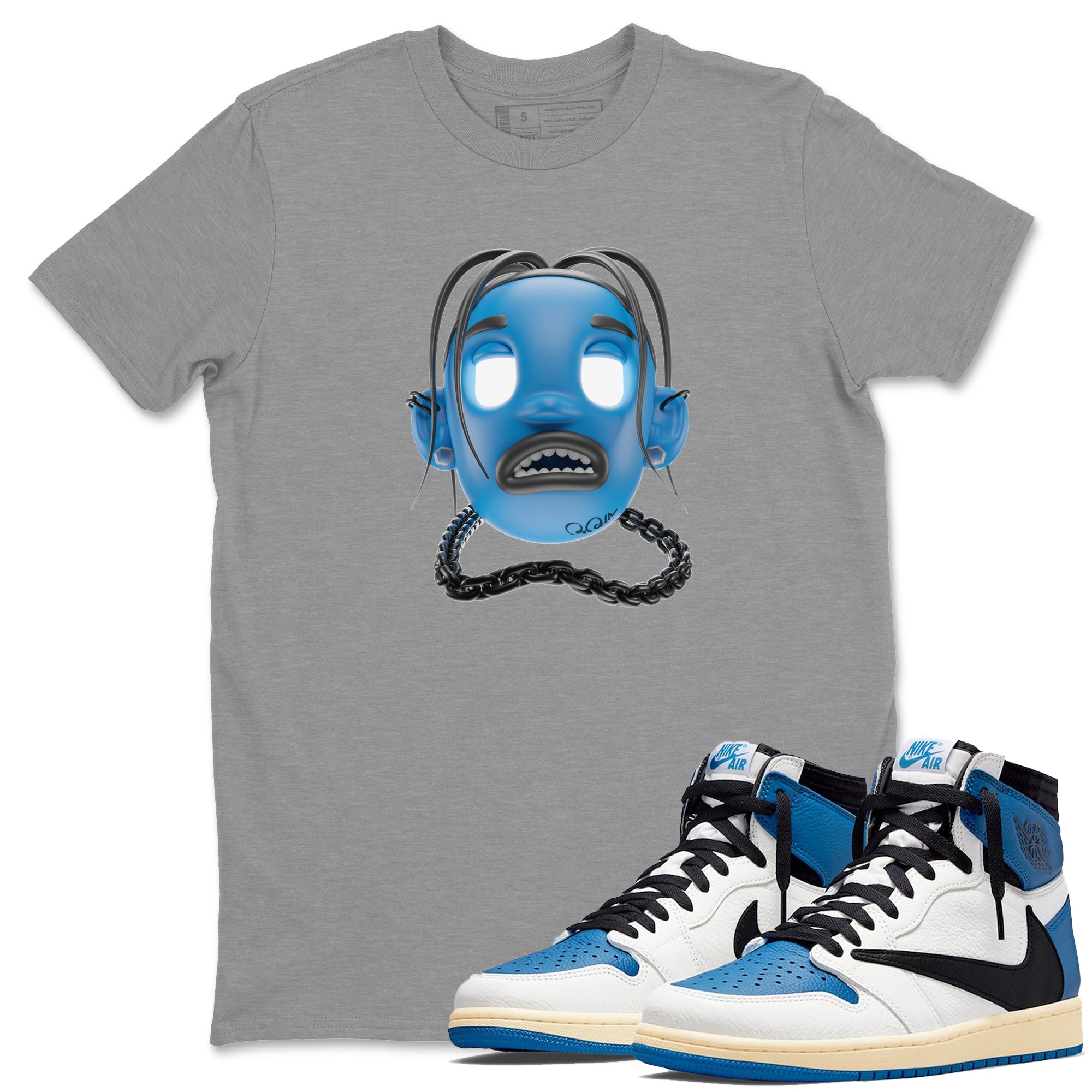 Goosebumps Boy Unisex Tops - Air Jordan 1 Travis Scott Fragment