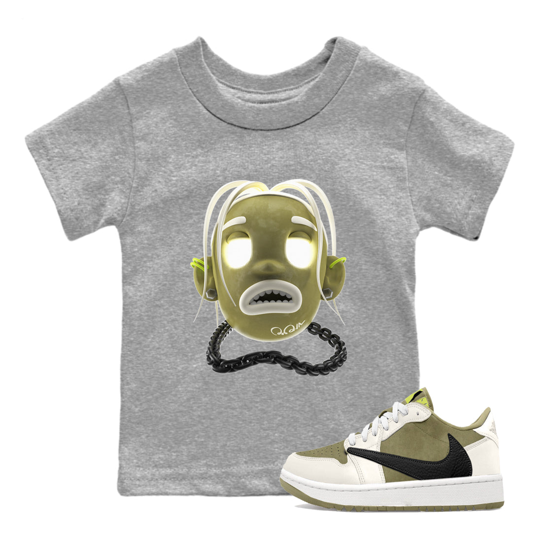 Goosebumps Boy snkmatch Tee Kids - Air Jordan 1 Travis Scott Golf