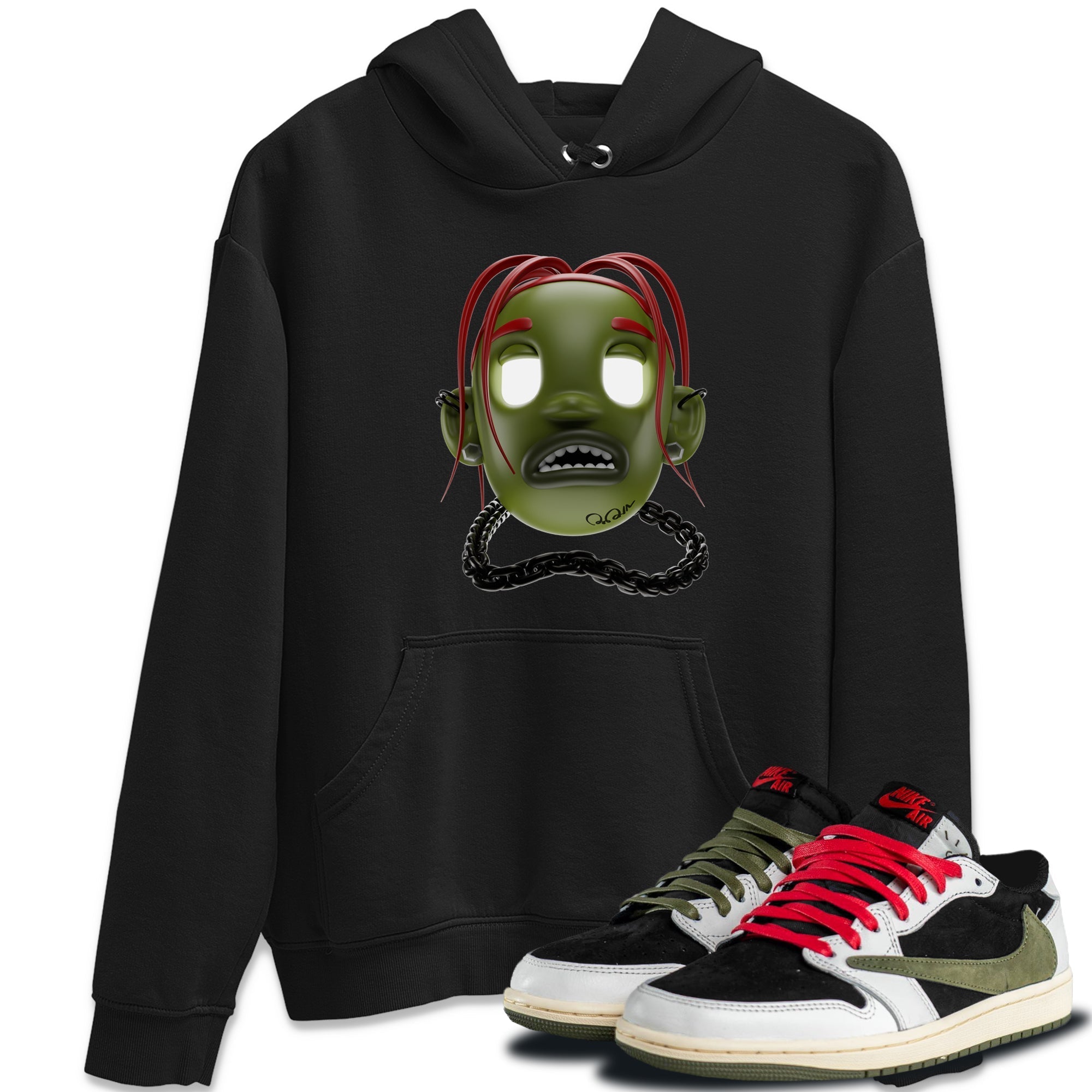 Goosebumps Boy Unisex Tops - Air Jordan 1 Travis Scott Olive